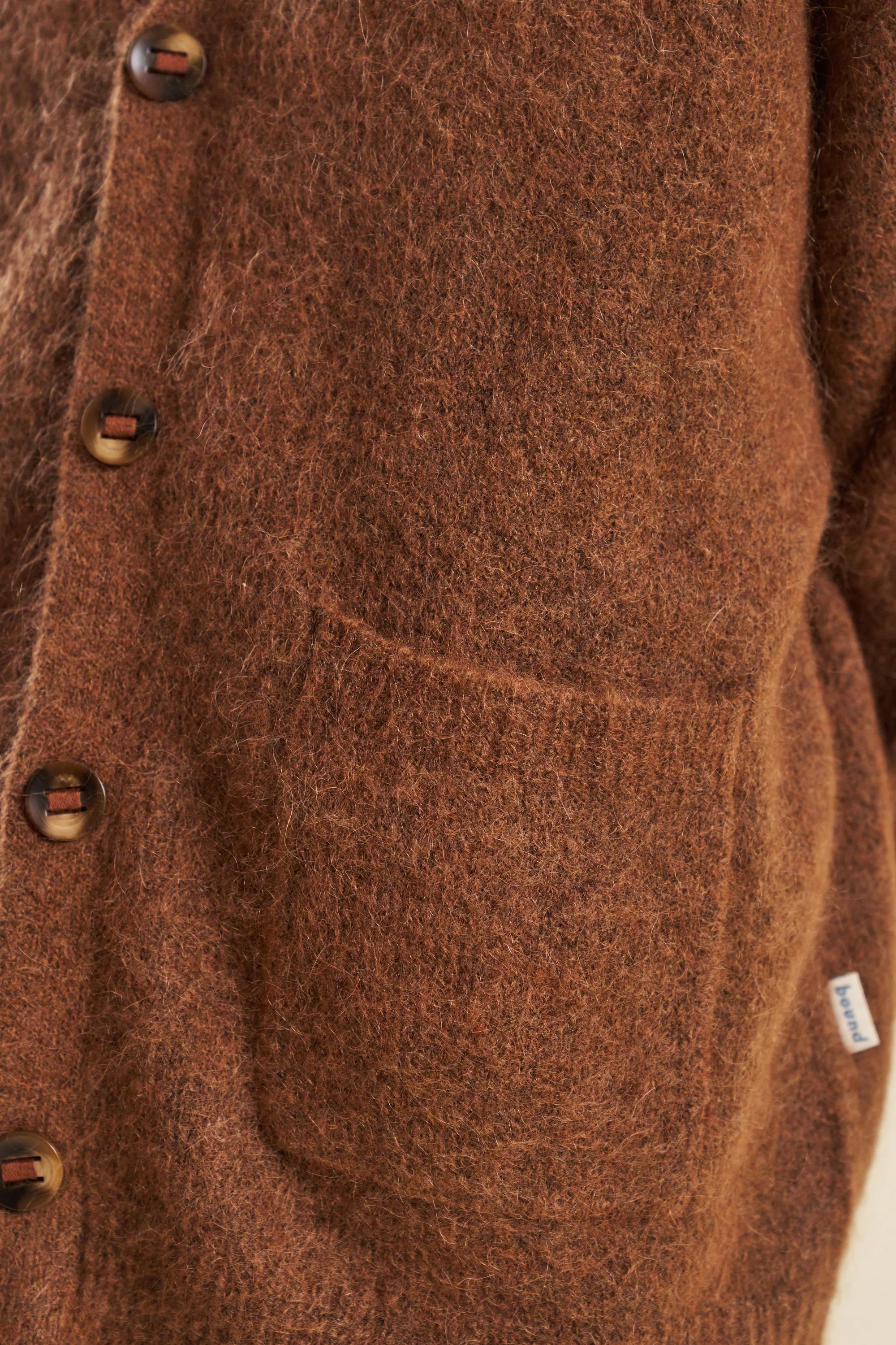 SAWYER MOHAIR CARDIGAN - BROWN - Image 8