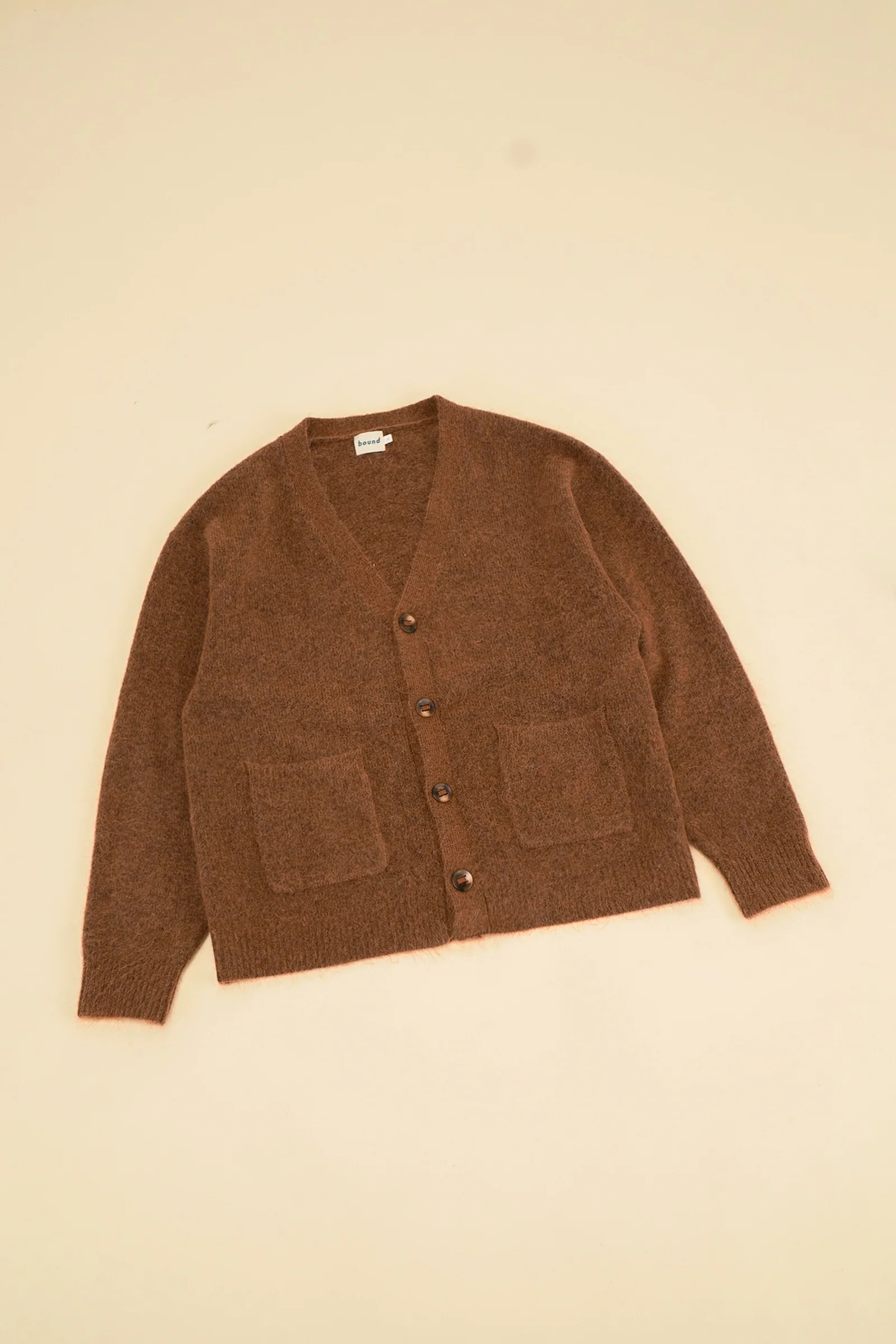 SAWYER MOHAIR CARDIGAN - BROWN - Image 9