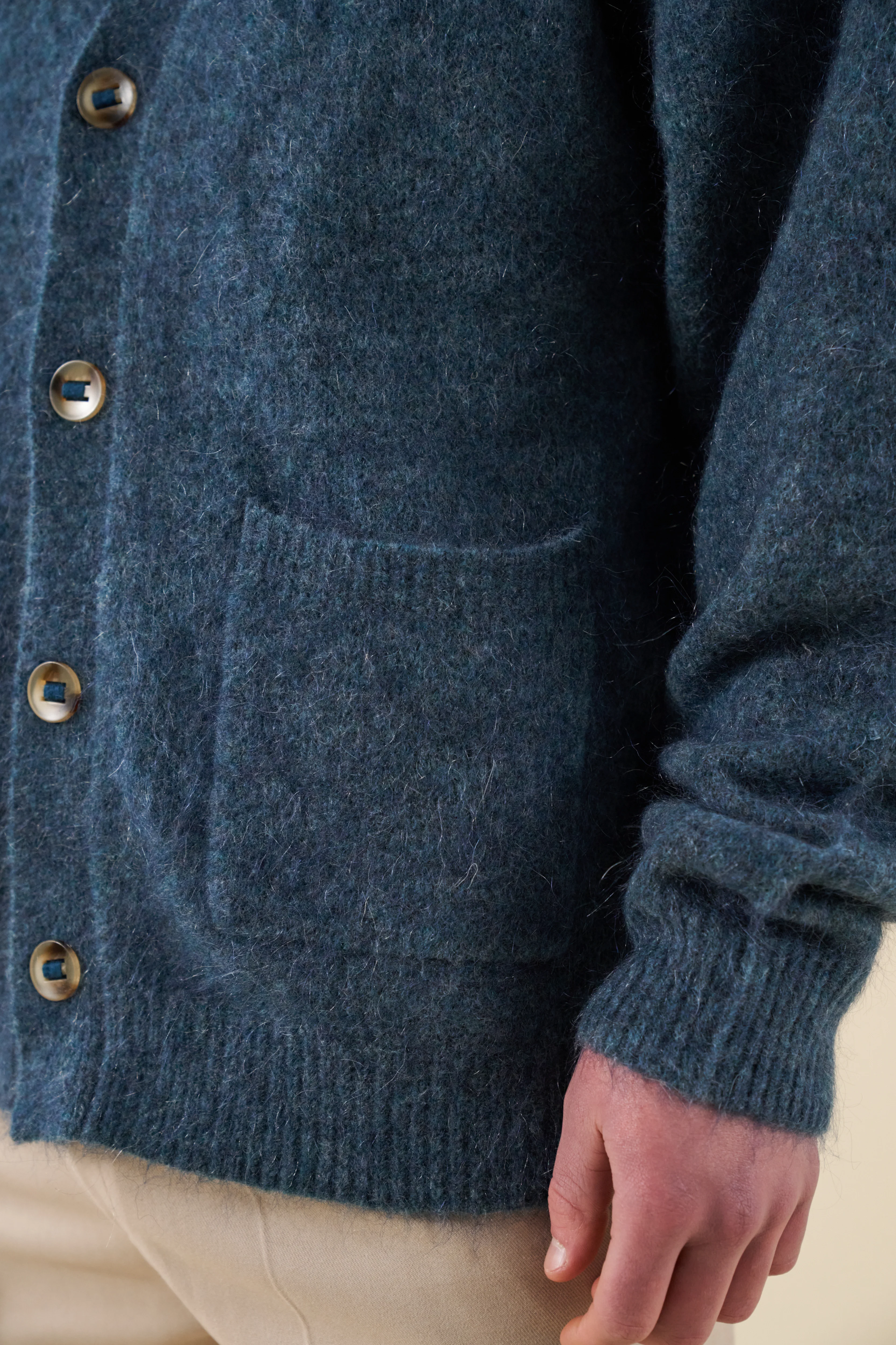 SAWYER MOHAIR CARDIGAN - INDIGO - Image 5
