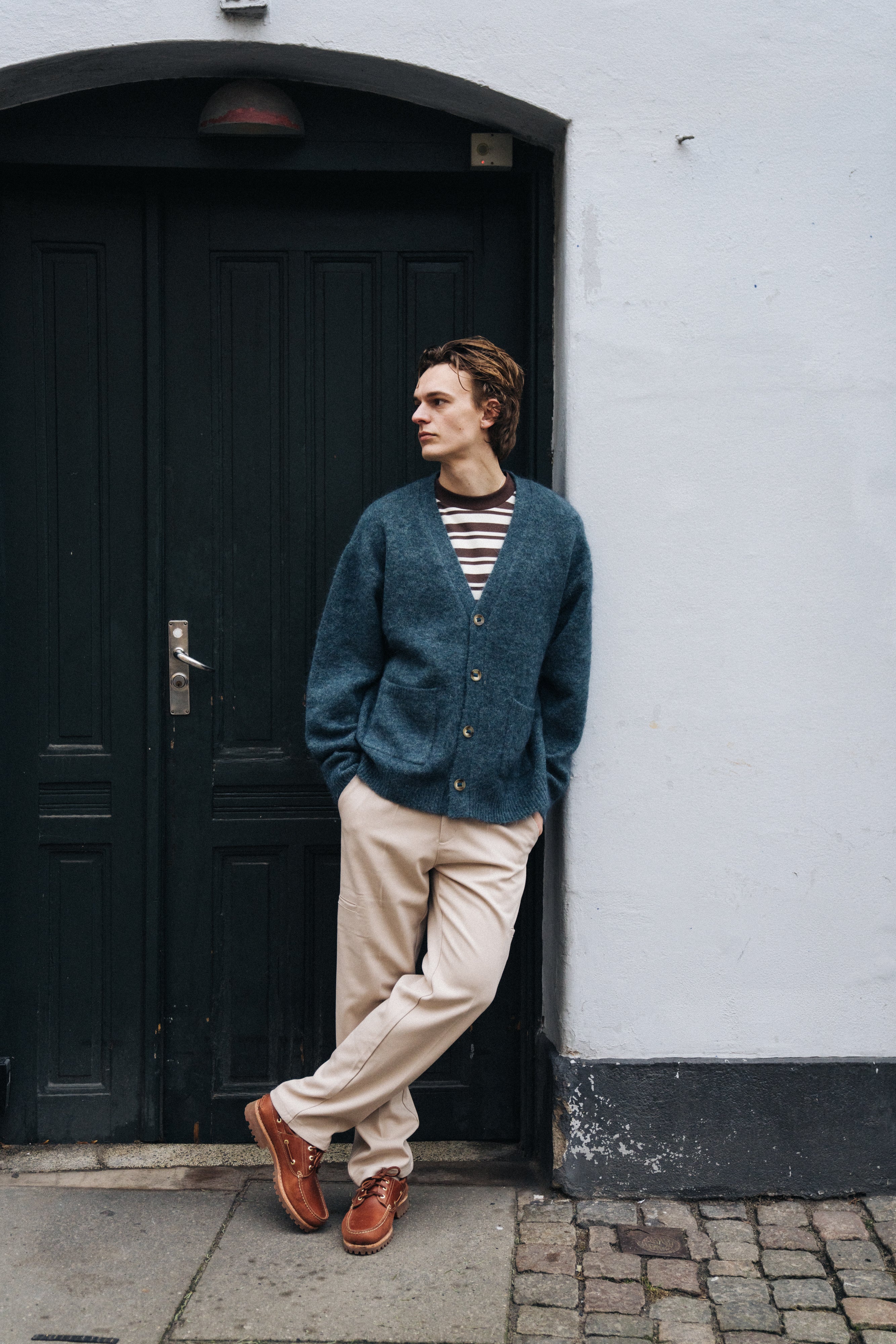 SAWYER MOHAIR CARDIGAN - INDIGO - Image 7