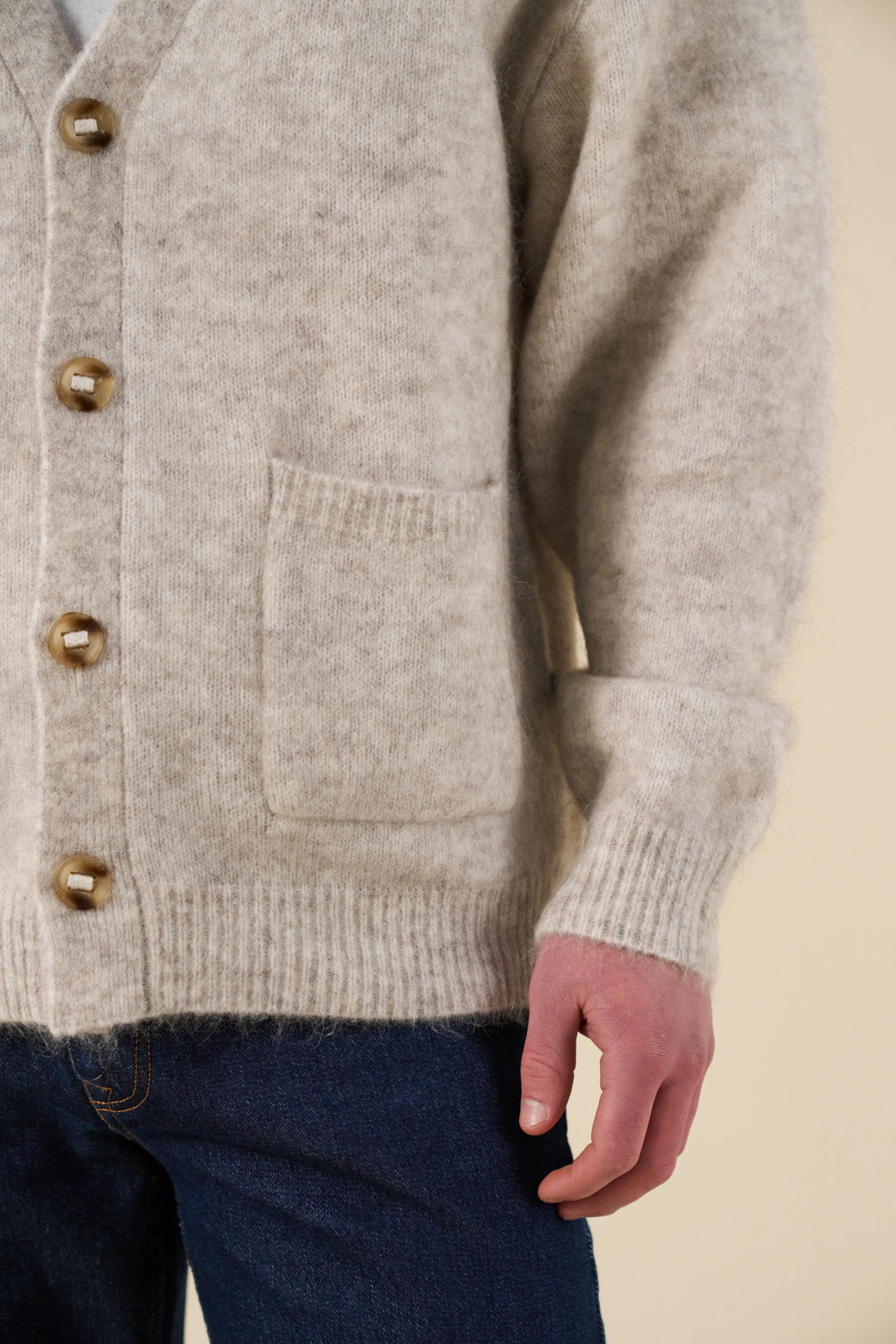 SAWYER MOHAIR CARDIGAN - MARBLE - Image 9