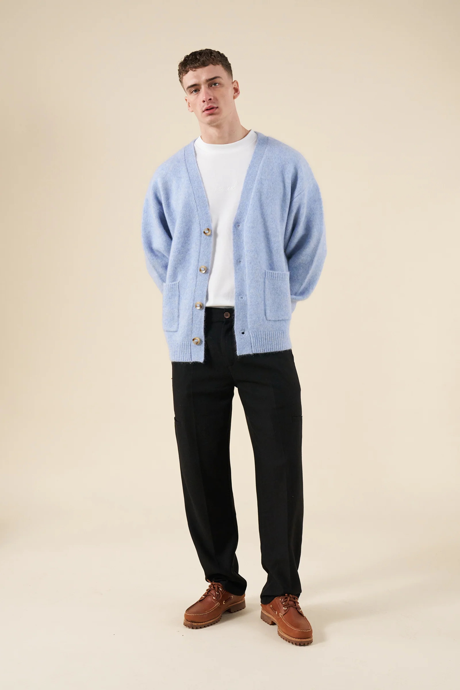 SAWYER MOHAIR CARDIGAN - SKY BLUE - Image 4