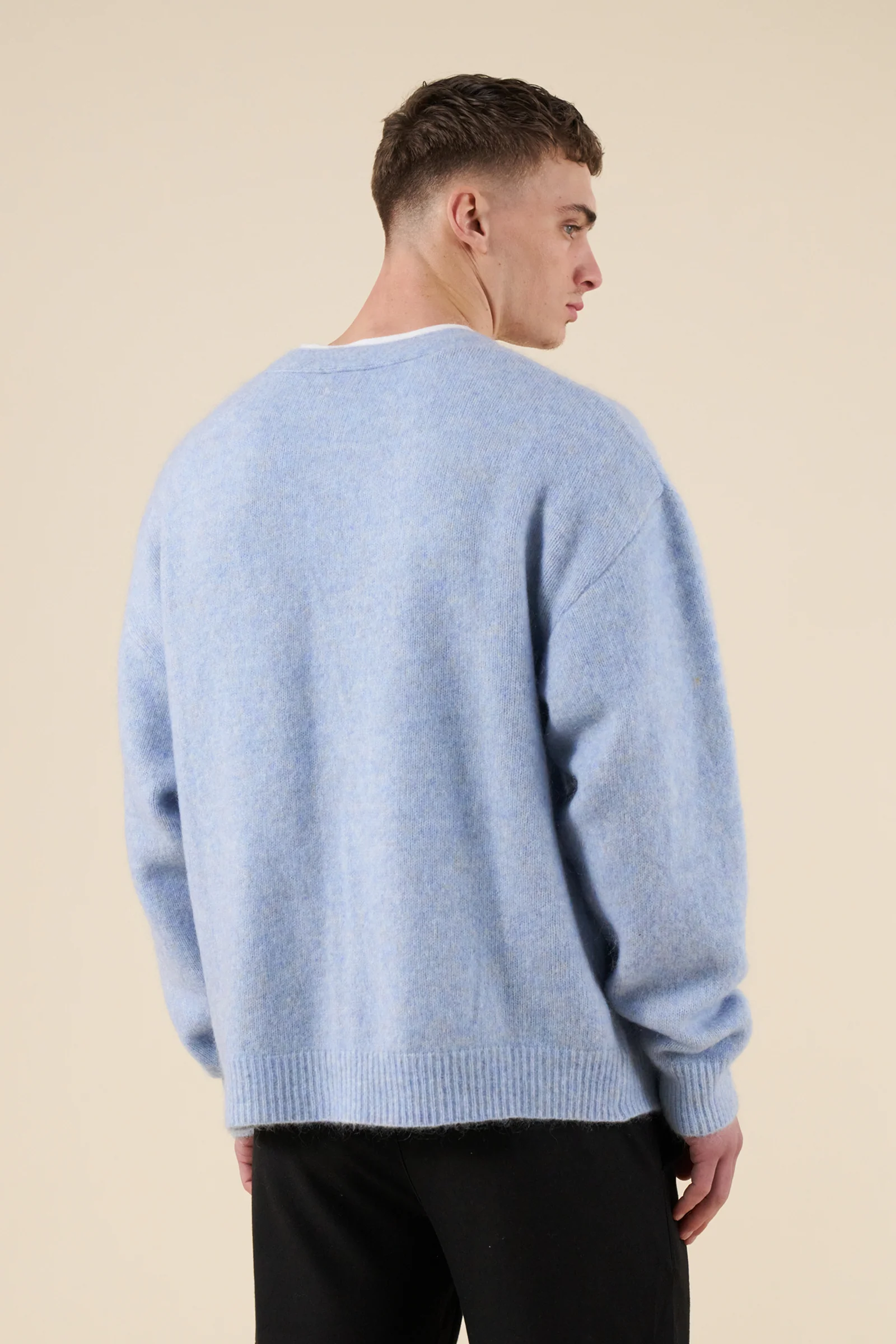SAWYER MOHAIR CARDIGAN - SKY BLUE - Image 5