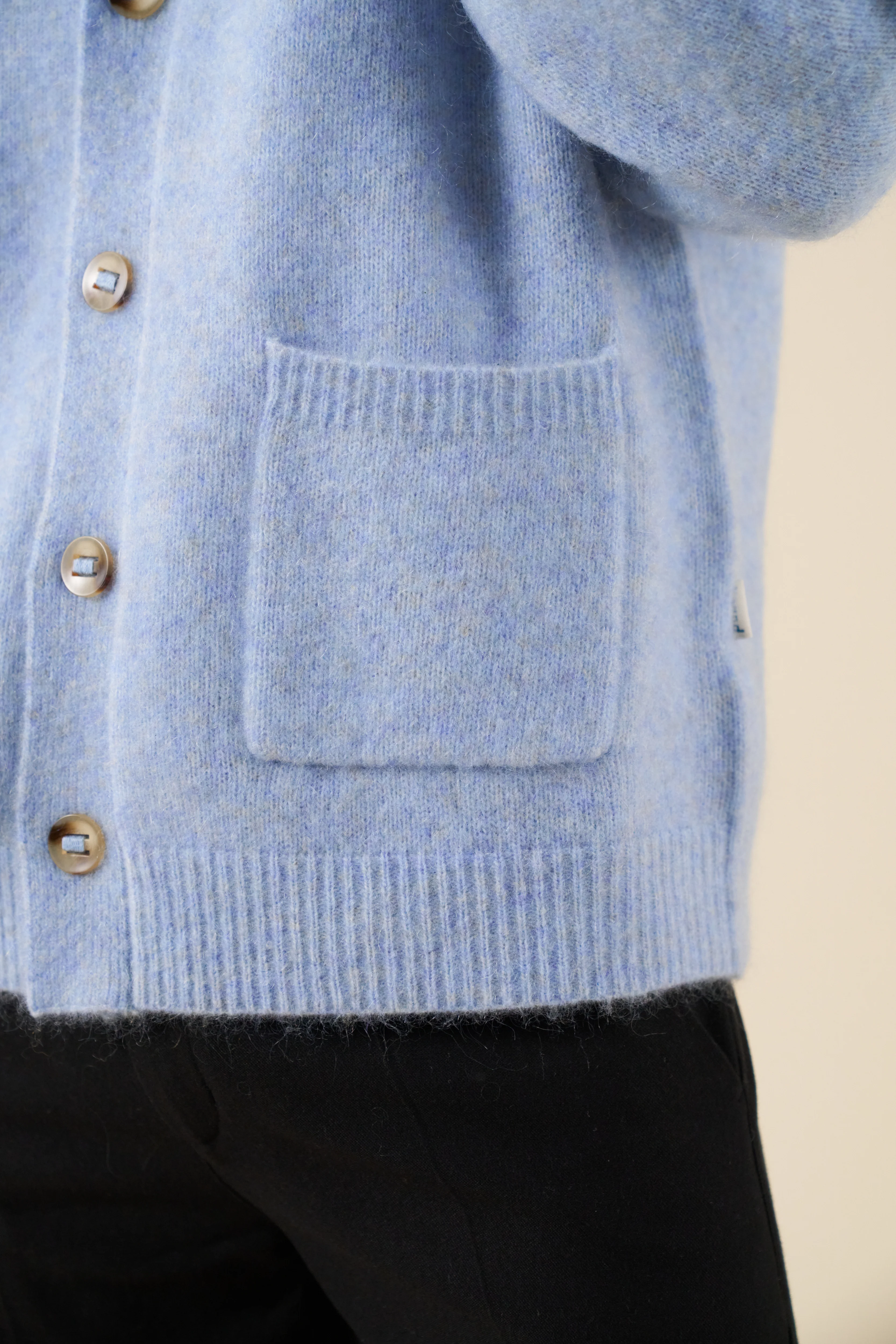 SAWYER MOHAIR CARDIGAN - SKY BLUE - Image 6