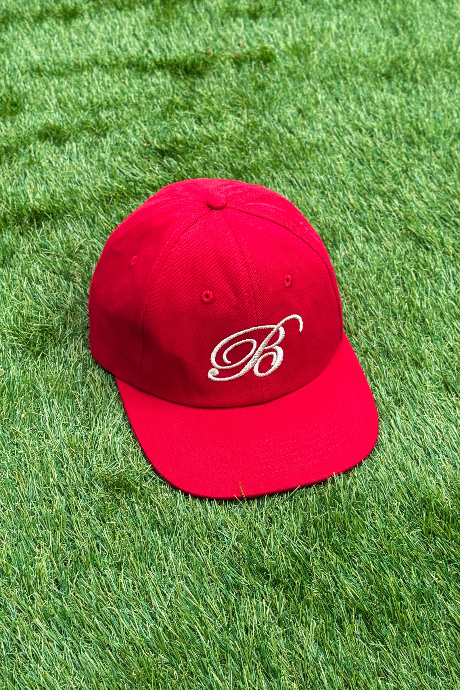 SCRIPT EMBROIDERED 6 PANEL CAP - CARDINAL RED - Image 12