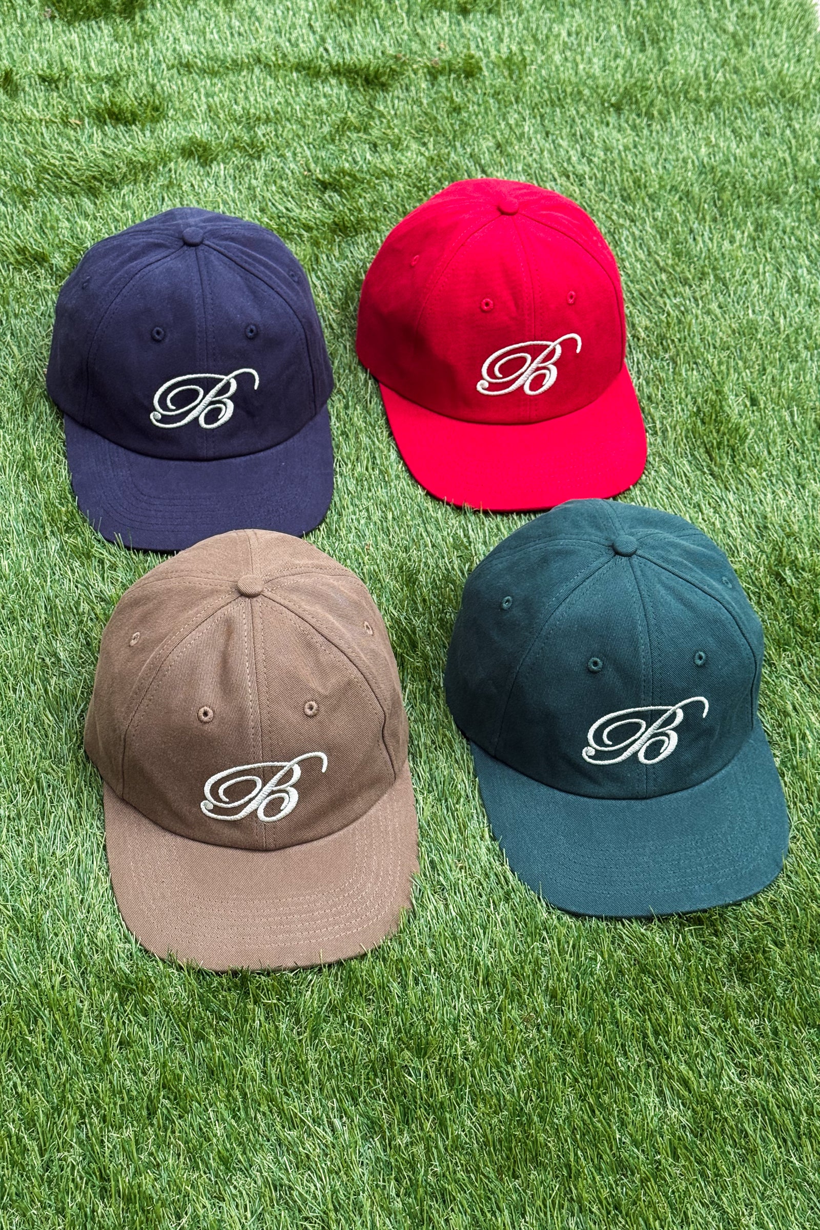SCRIPT EMBROIDERED 6 PANEL CAP - FOREST GREEN - Image 4
