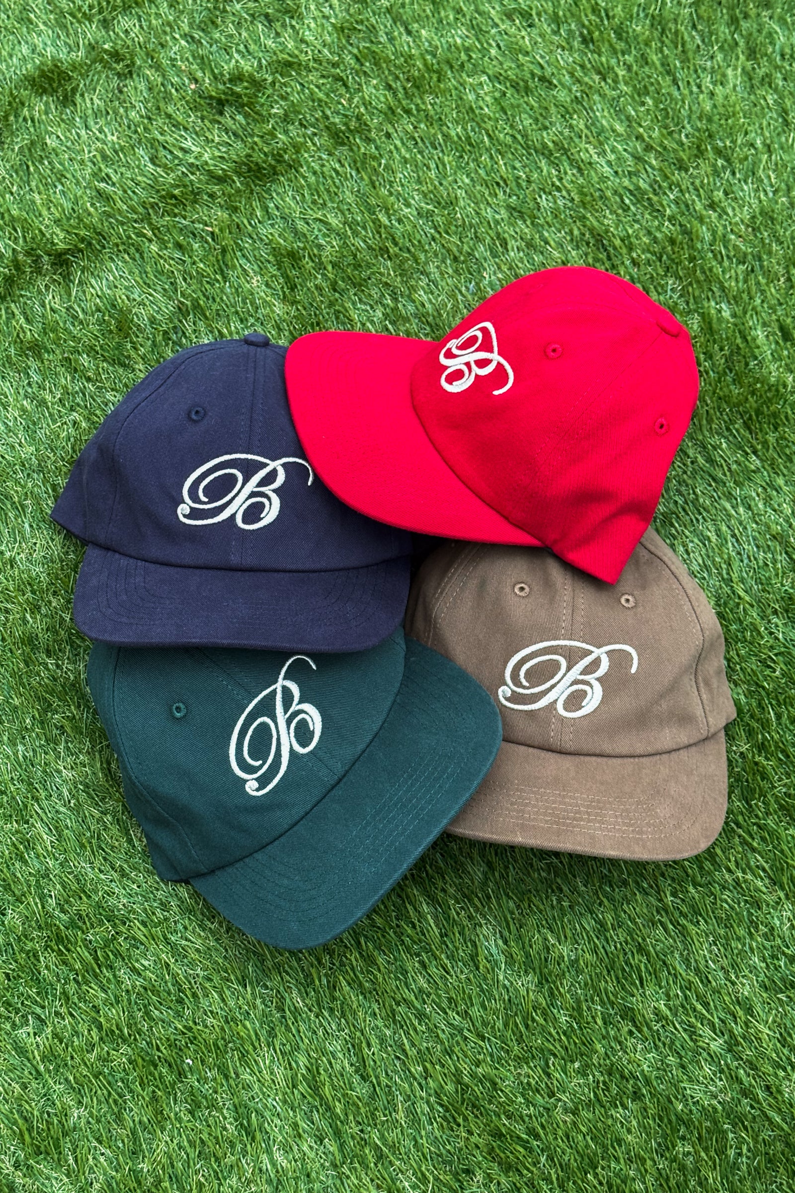 SCRIPT EMBROIDERED 6 PANEL CAP - FOREST GREEN - Image 7