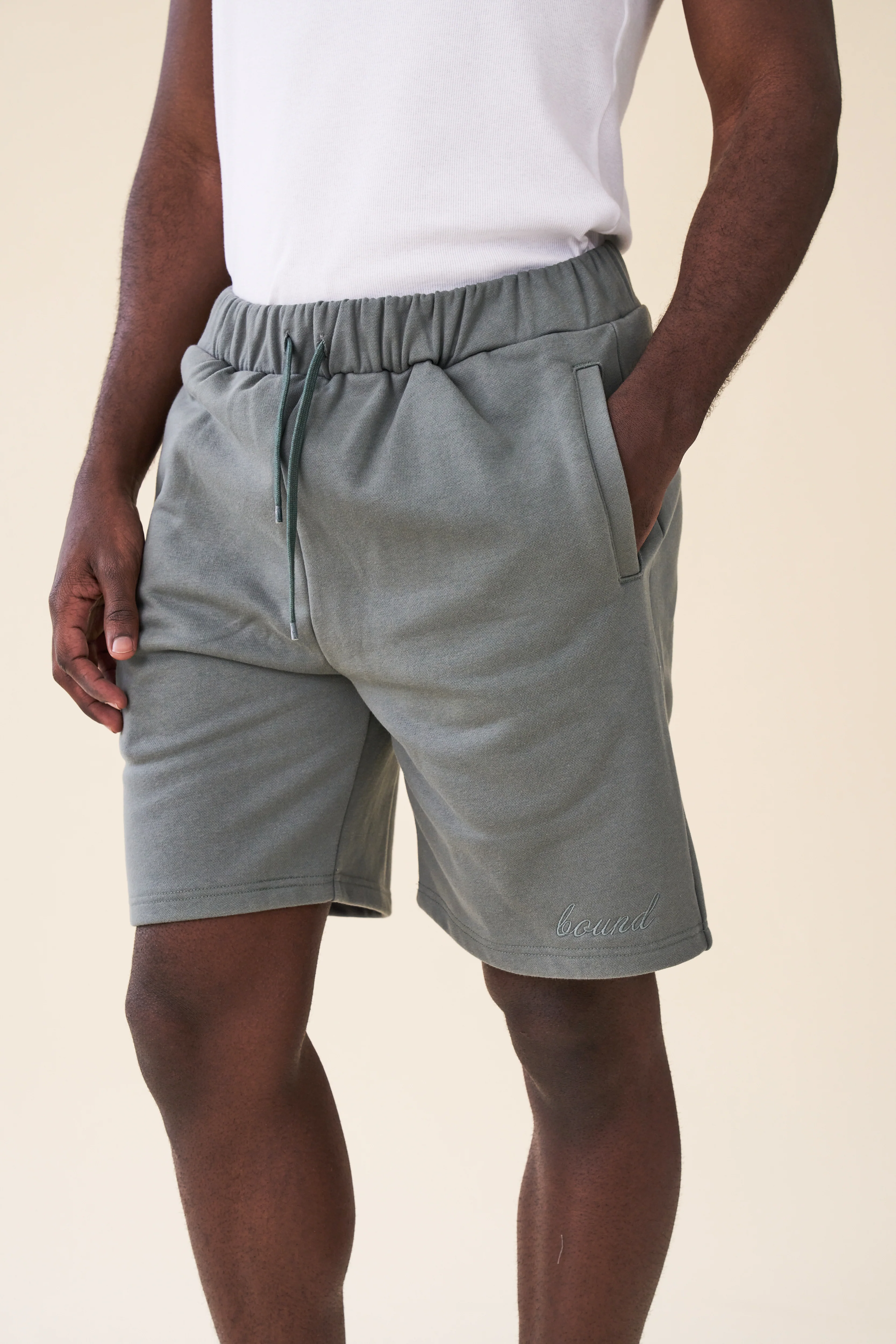 SCRIPT JOGGER SHORTS- PINE GREEN - Image 4