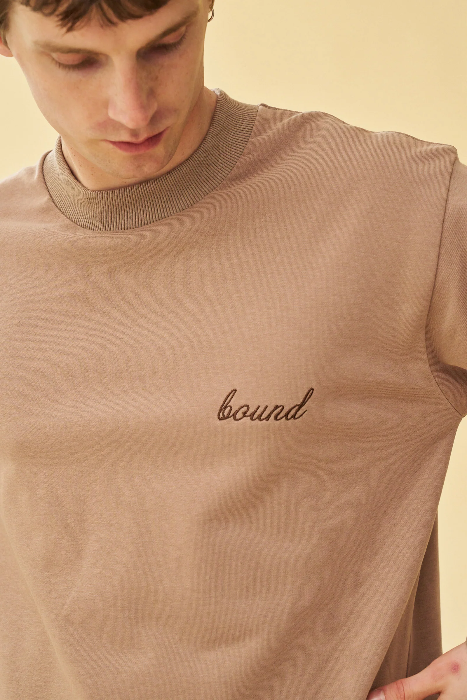 SCRIPT LONGSLEEVE HEAVY TEE - CHESTNUT - Image 3