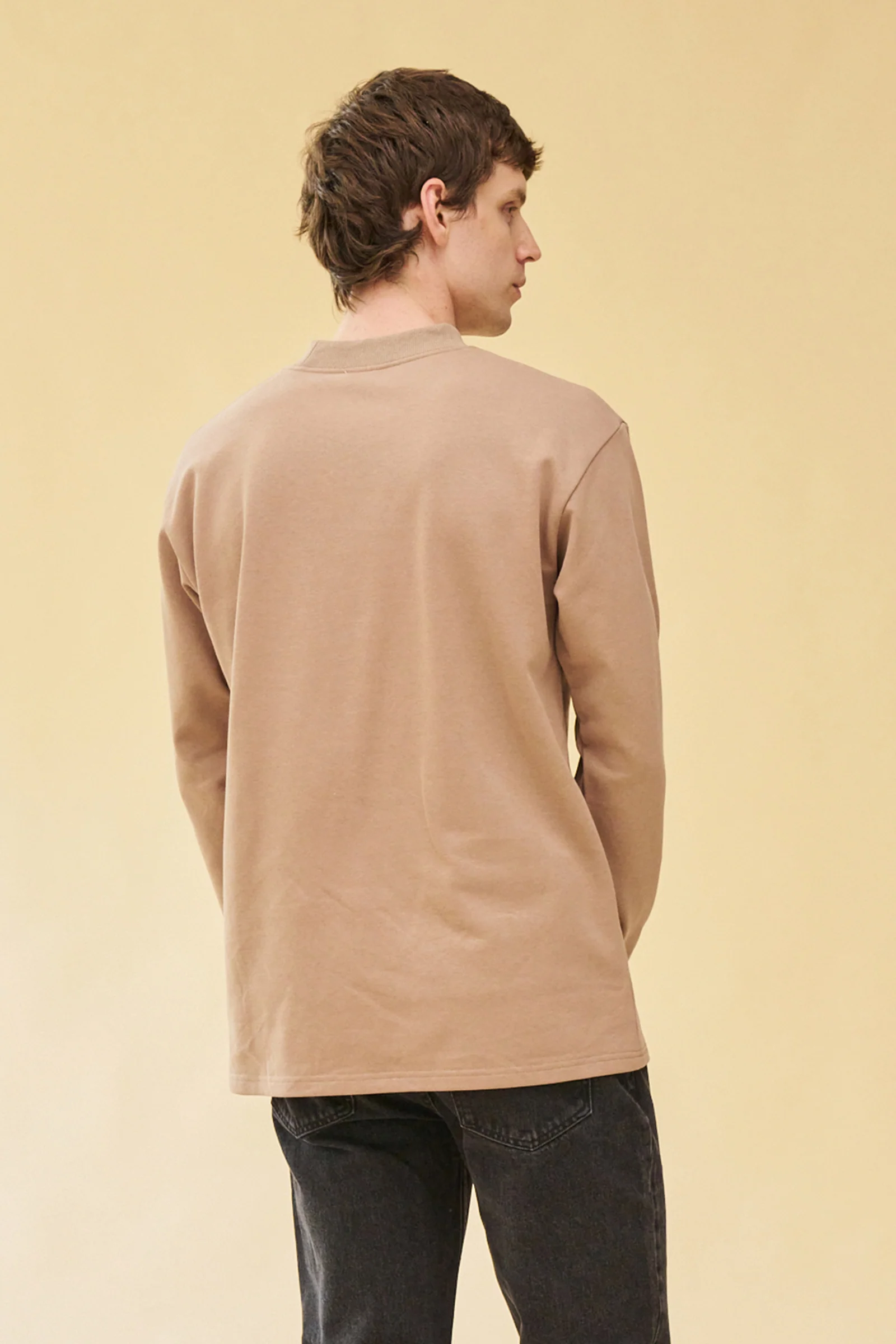 SCRIPT LONGSLEEVE HEAVY TEE - CHESTNUT - Image 4