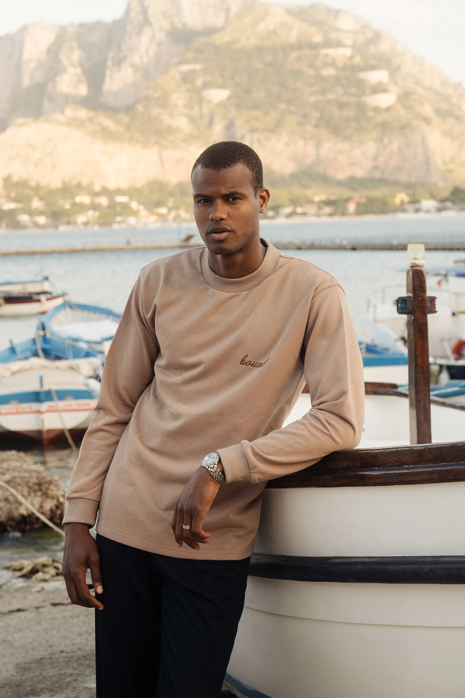 SCRIPT LONGSLEEVE HEAVY TEE - CHESTNUT - Image 5
