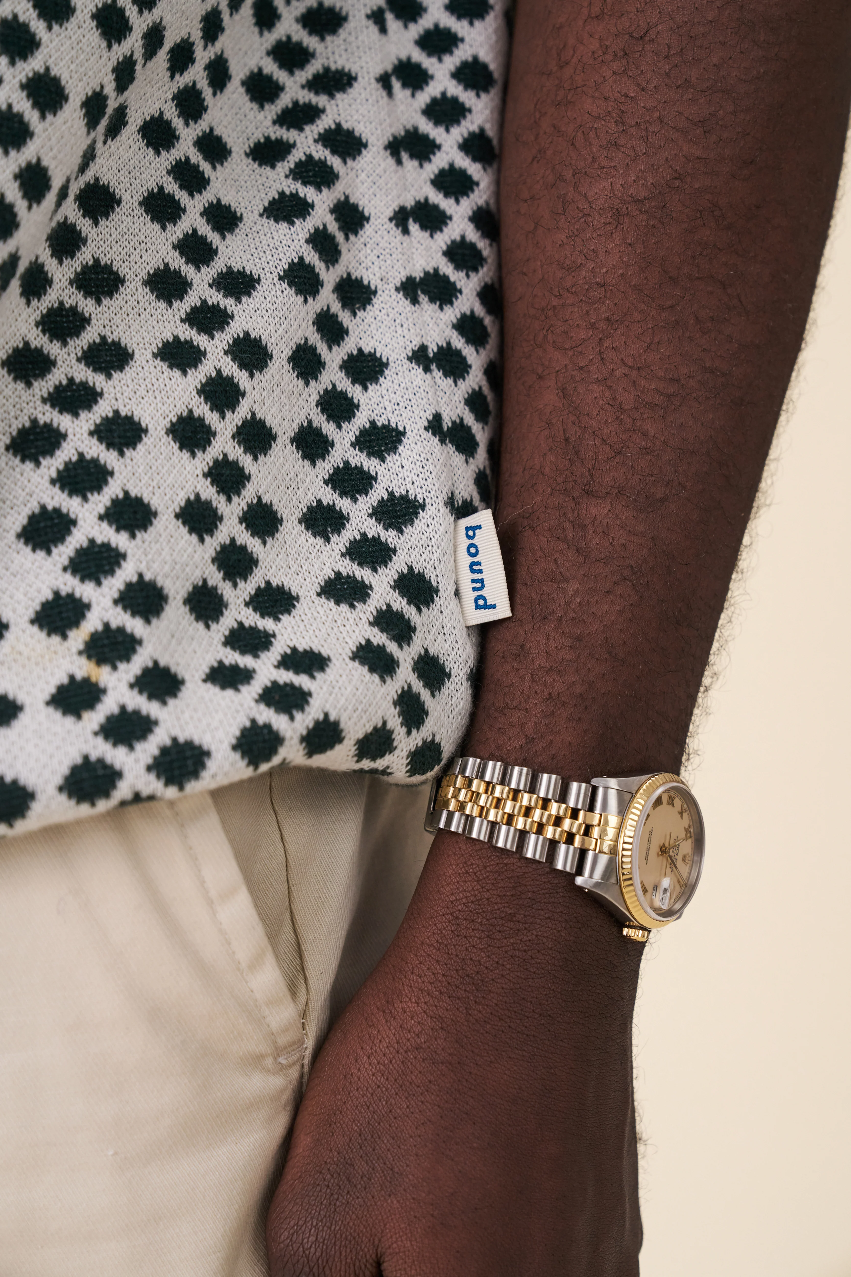 SERRA DOTTED KNIT POLO - WHITE / GREEN - Image 7