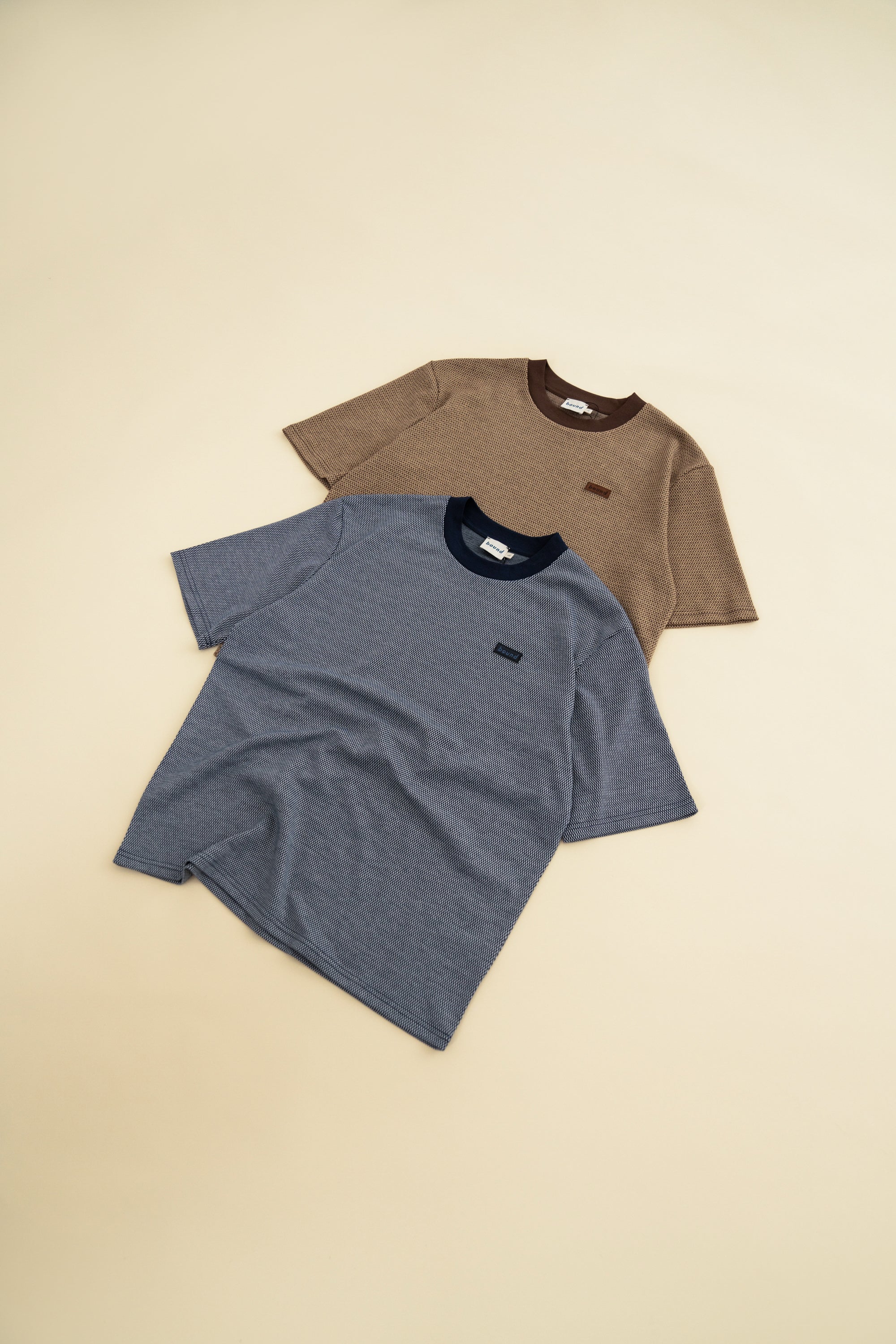 SHAPED JACQUARD TEE - BROWN - Image 7