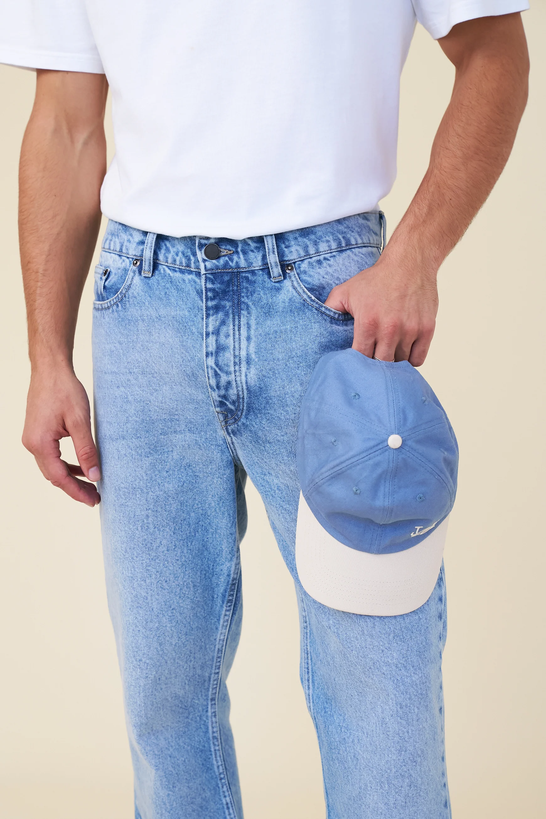 SIGNATURE BASEBALL CAP - BLUE / CREAM - Image 3