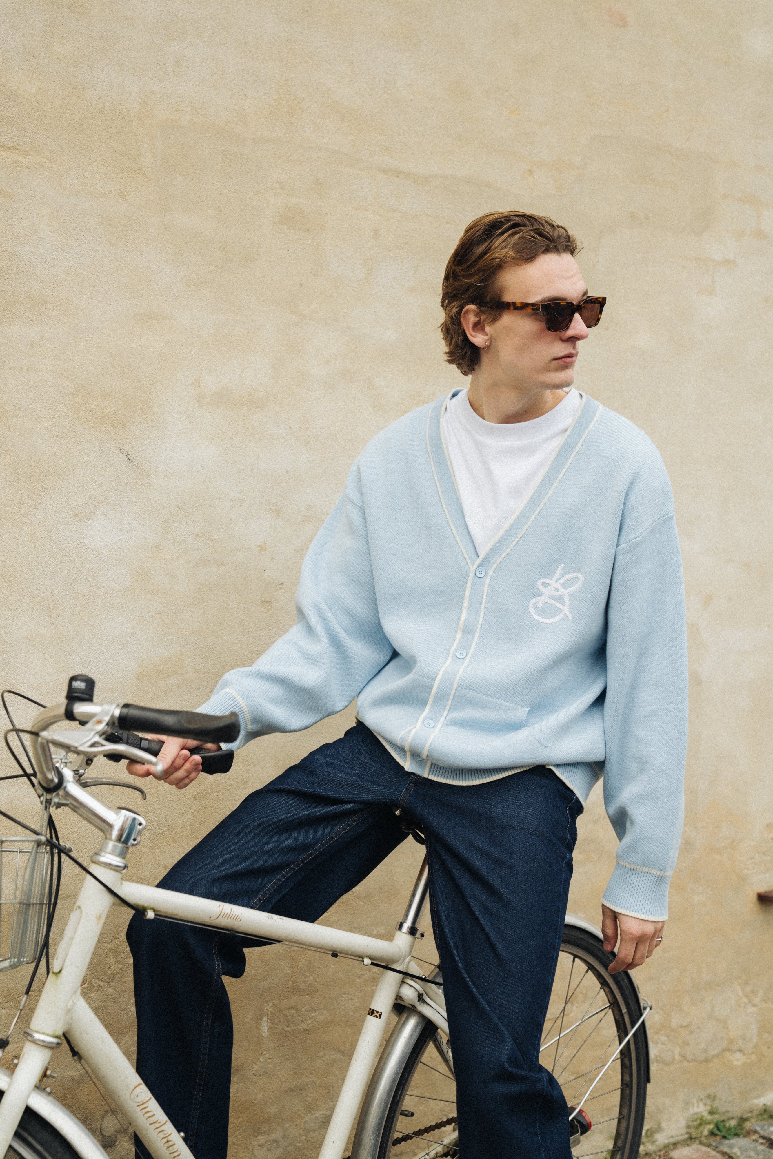 SIGNATURE CHENILLE CARDIGAN - SKY BLUE - Image 2