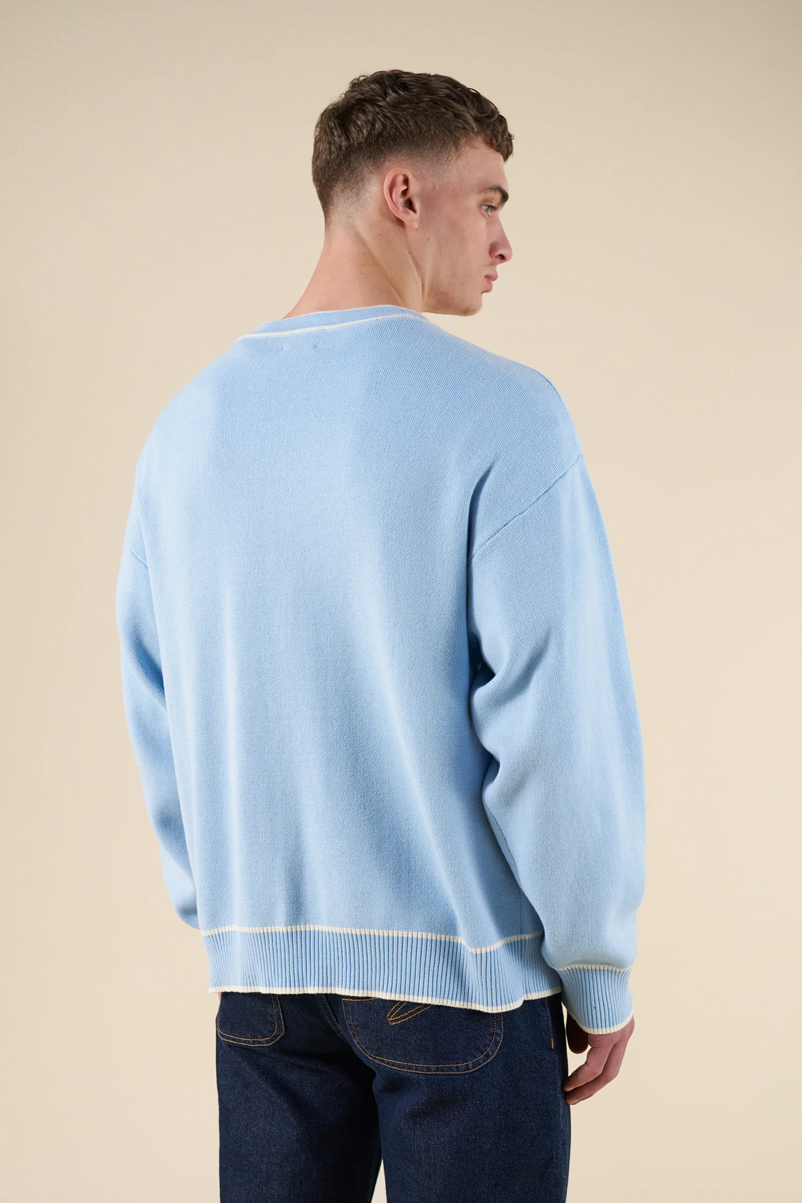 SIGNATURE CHENILLE CARDIGAN - SKY BLUE - Image 4