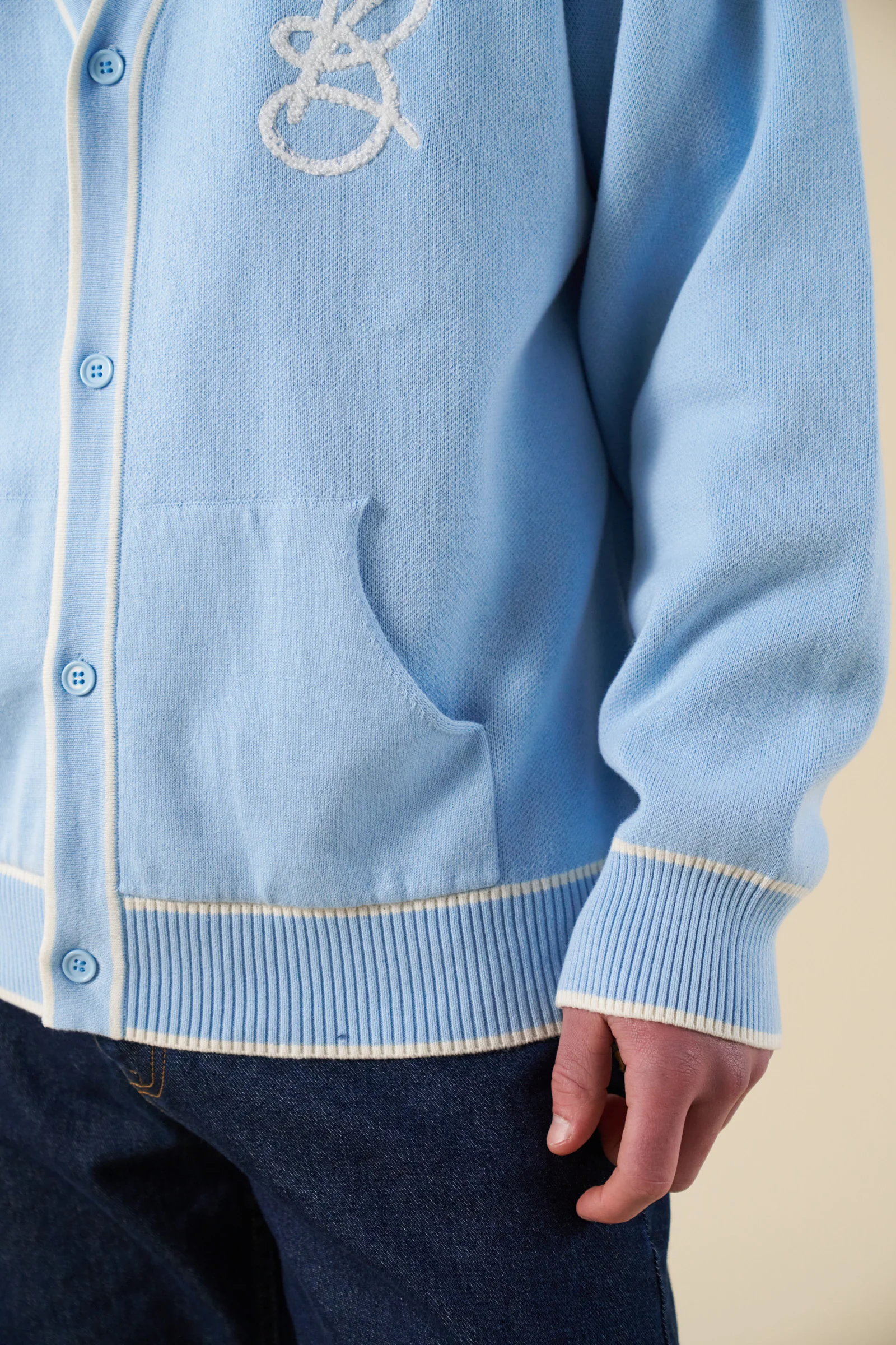 SIGNATURE CHENILLE CARDIGAN - SKY BLUE - Image 7