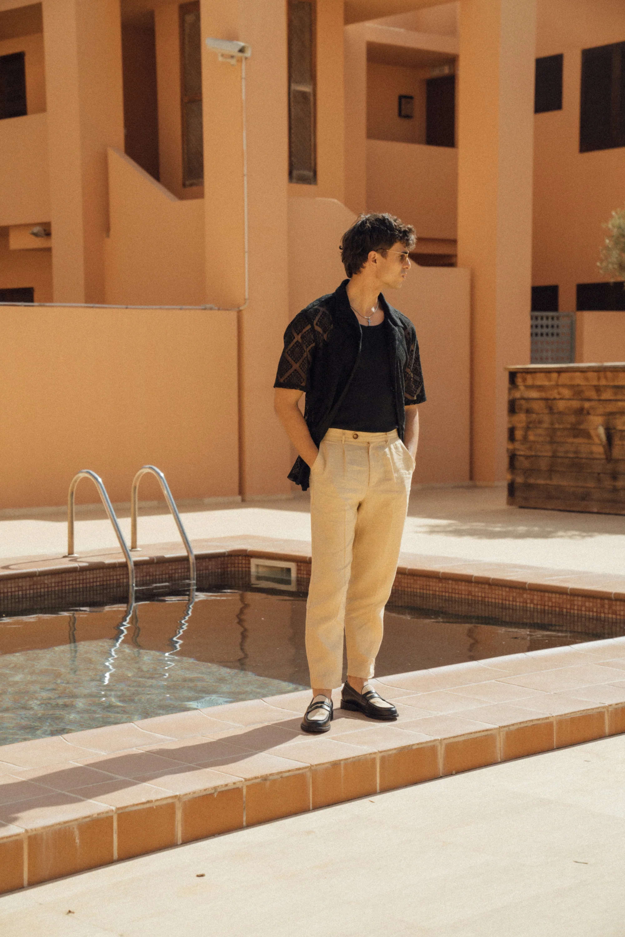 SMART PLEAT LINEN TROUSERS - MAIZE YELLOW - Image 9