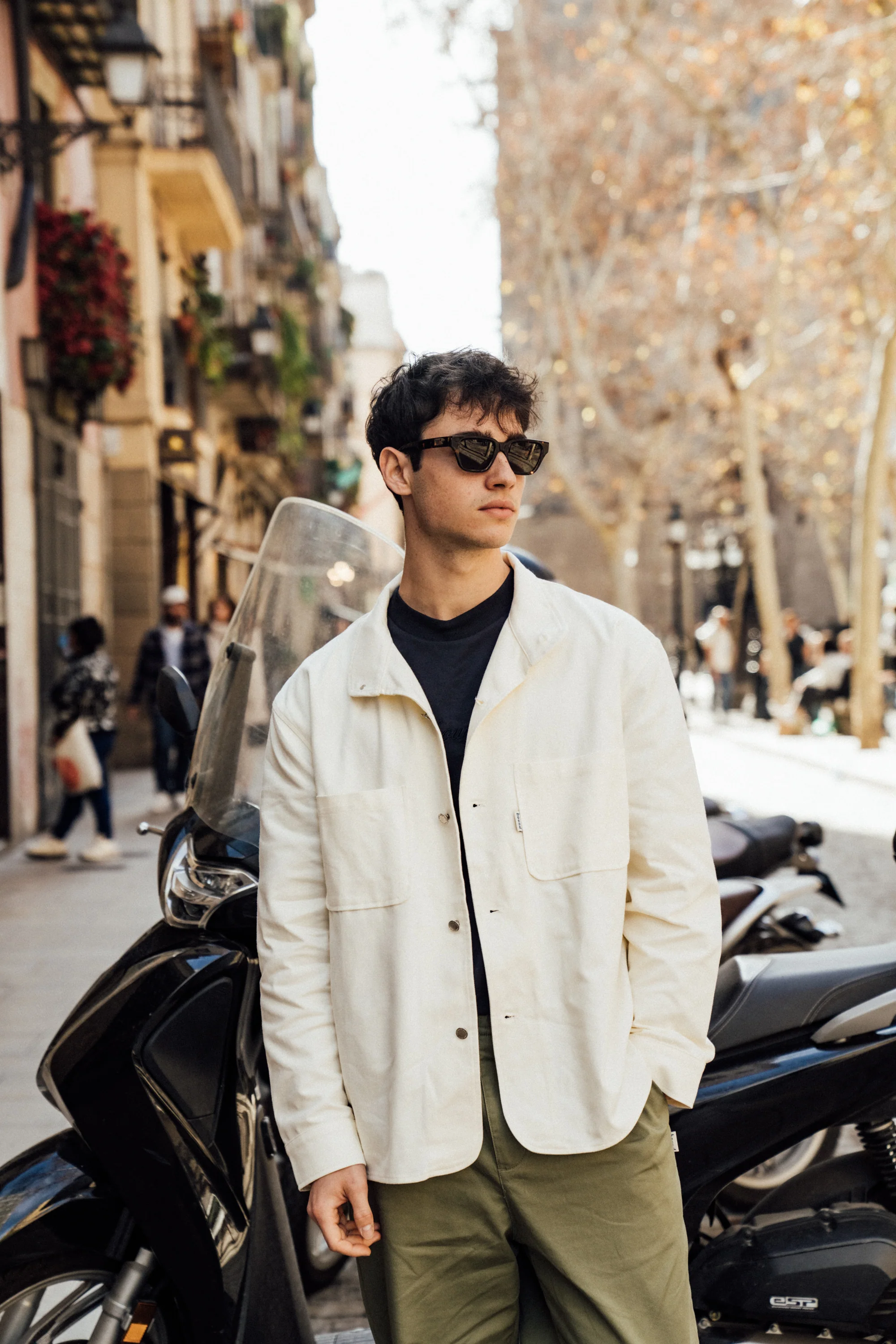 SOFT CANVAS OVERSHIRT - OFF WHITE - Image 2