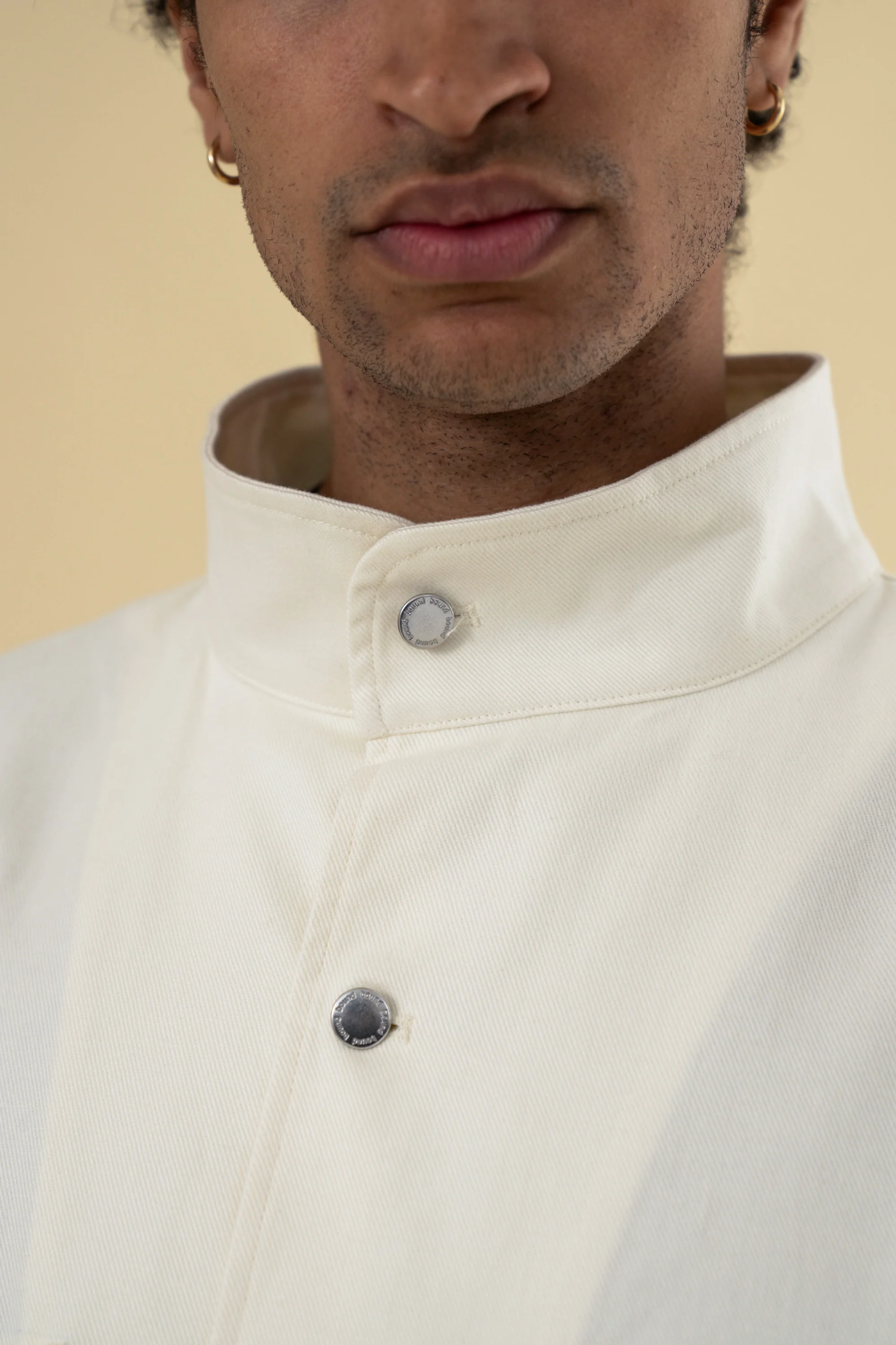 SOFT CANVAS OVERSHIRT - OFF WHITE - Image 7