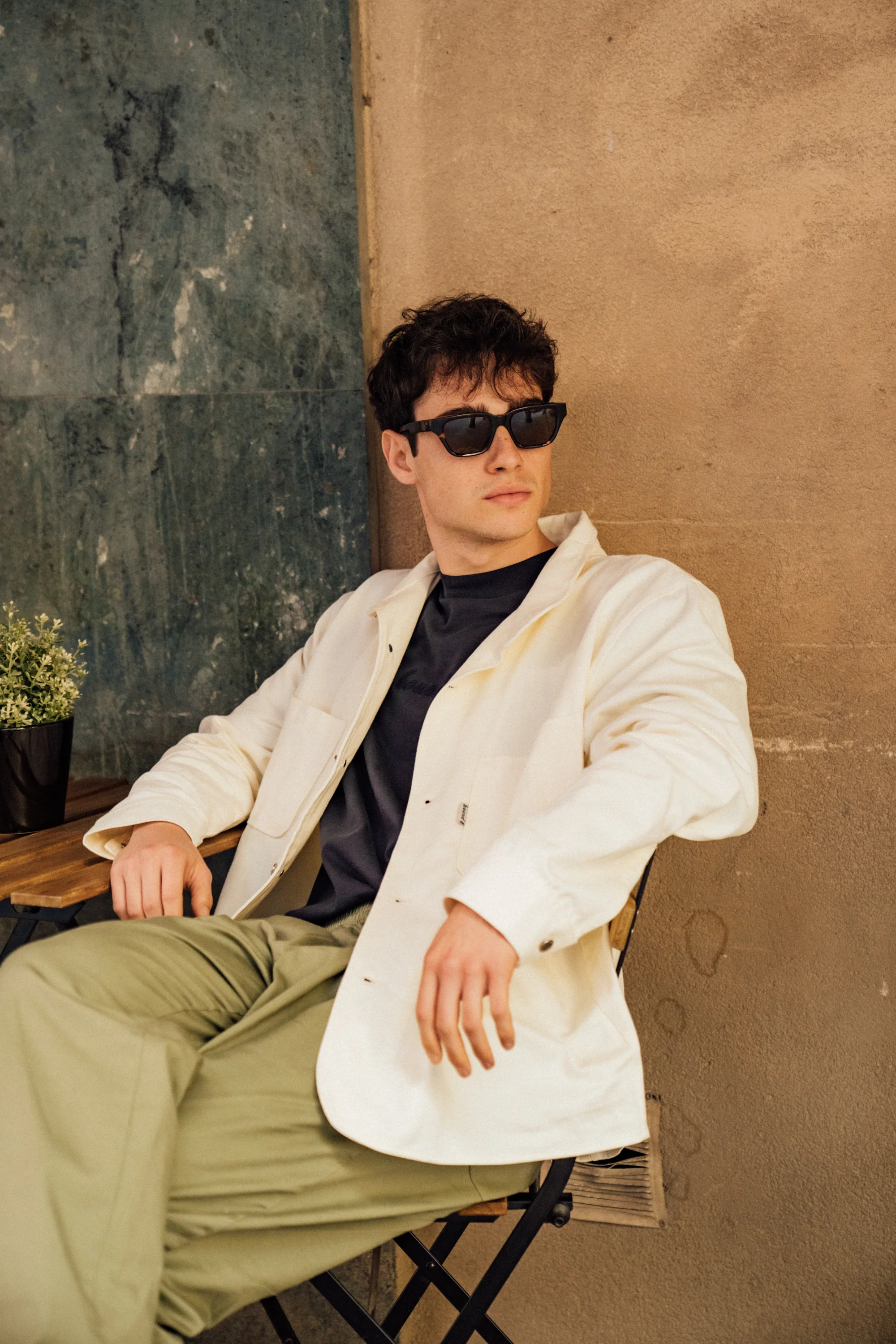 SOFT CANVAS OVERSHIRT - OFF WHITE - Image 9