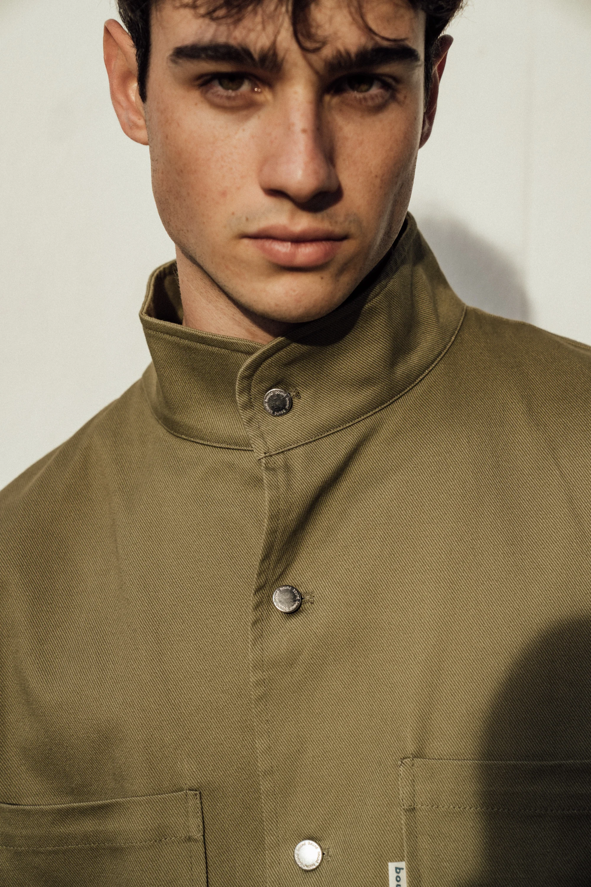 SOFT CANVAS OVERSHIRT - KHAKI - Image 8