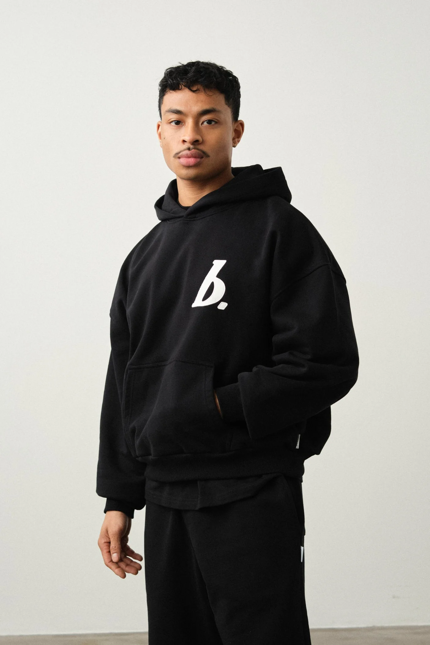 STAMP HOODIE TWIN PACK - BLACK/GREY MARL - Image 3