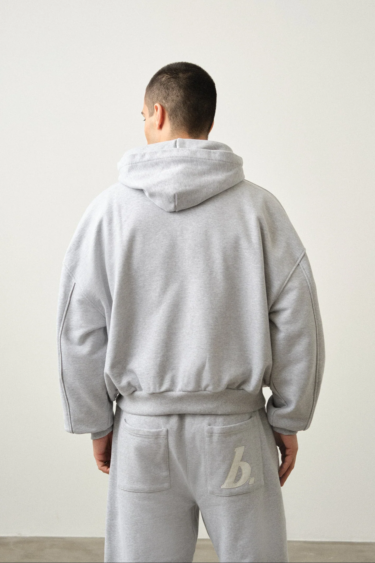 STAMP ZIP-UP HOODIE TWIN PACK - BLACK/GREY MARL - Image 8