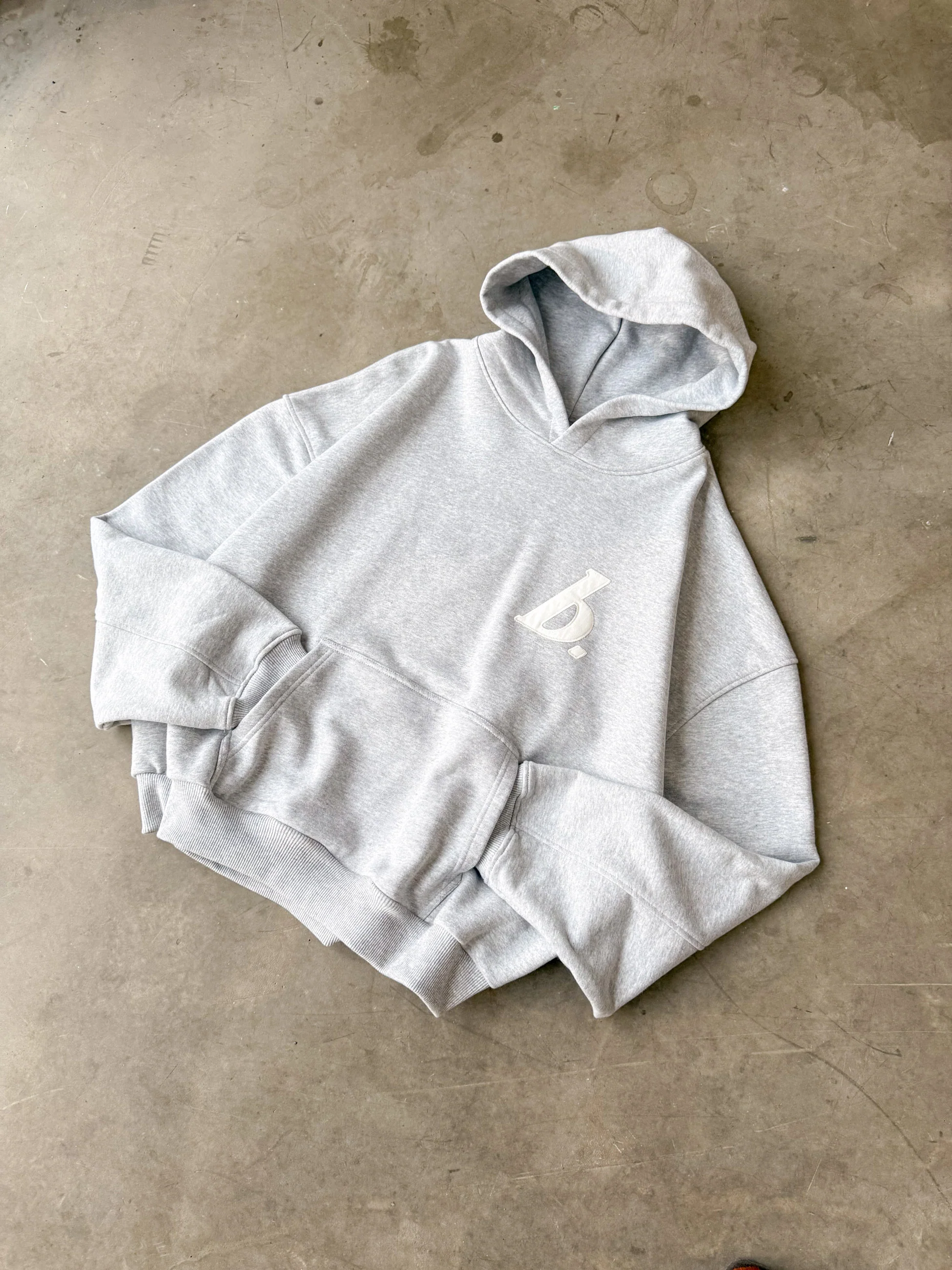 STAMP HOODIE - GREY MARL - Image 6