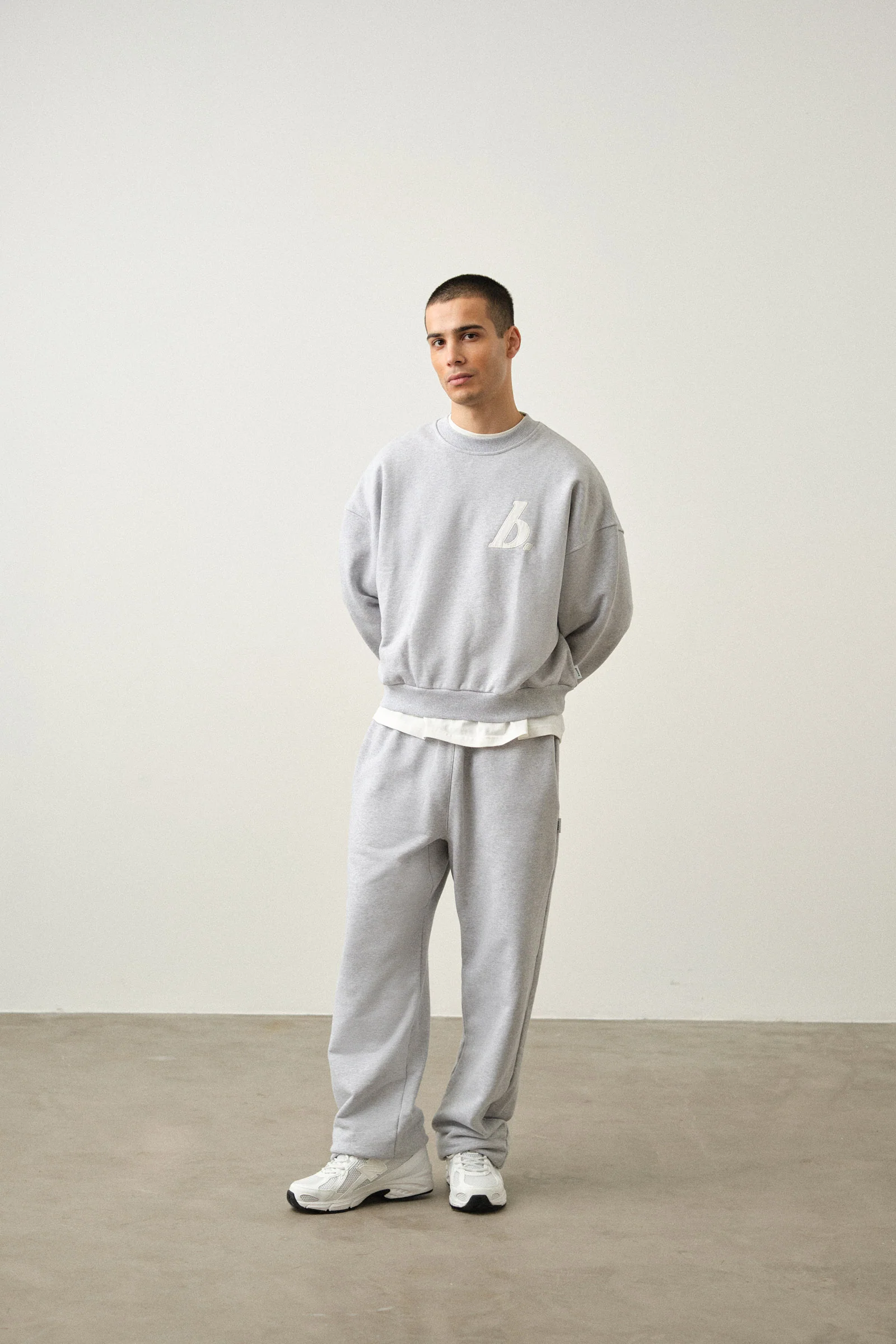 STAMP JOGGERS - GREY MARL - Image 3