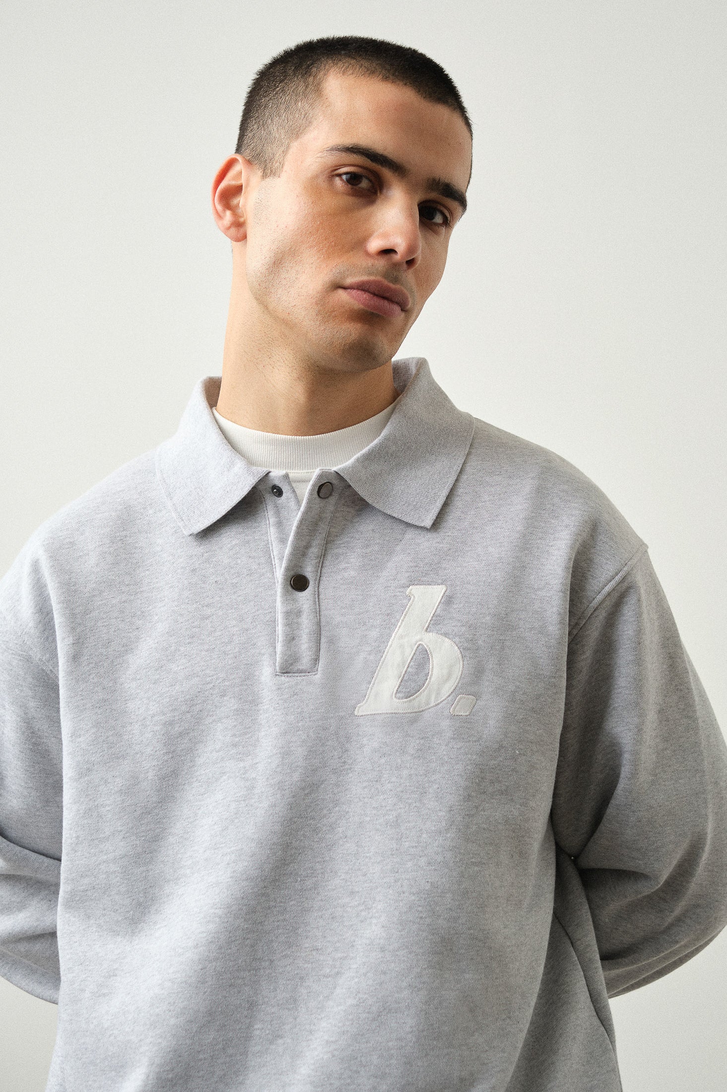 STAMP POLO SWEAT TWIN PACK - BLACK/GREY MARL - Image 4
