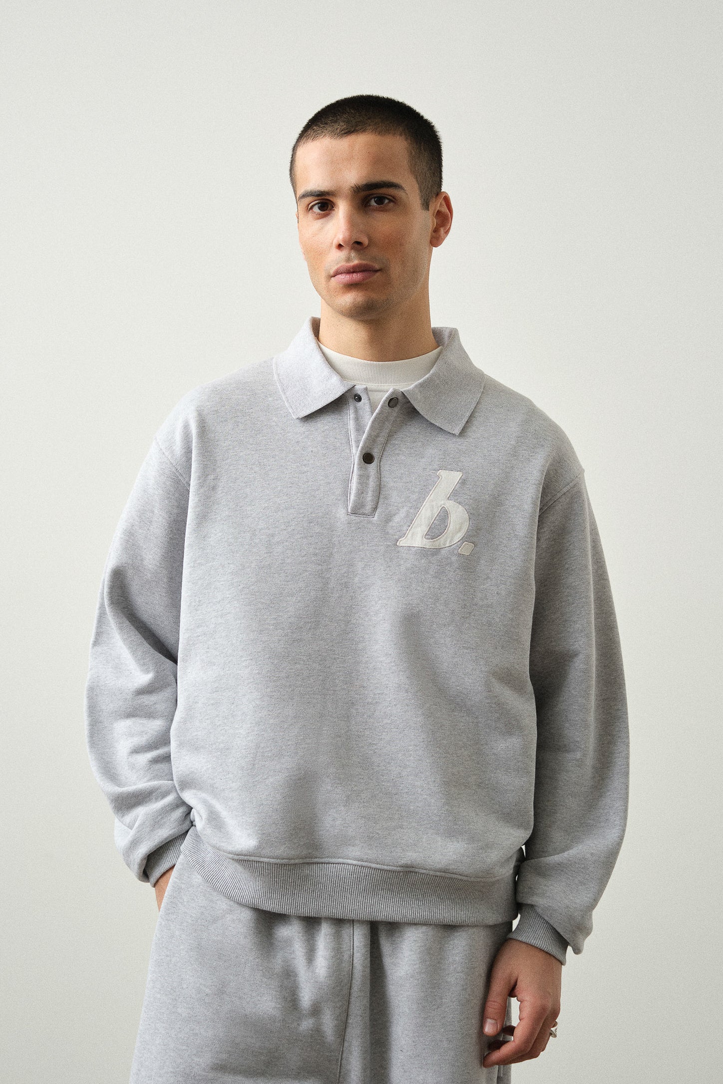 STAMP POLO SWEAT TWIN PACK - BLACK/GREY MARL - Image 6