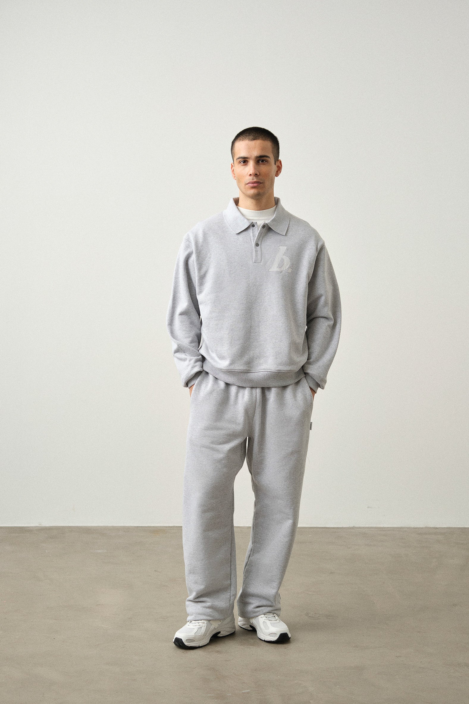 STAMP POLO SWEAT TWIN PACK - BLACK/GREY MARL - Image 7