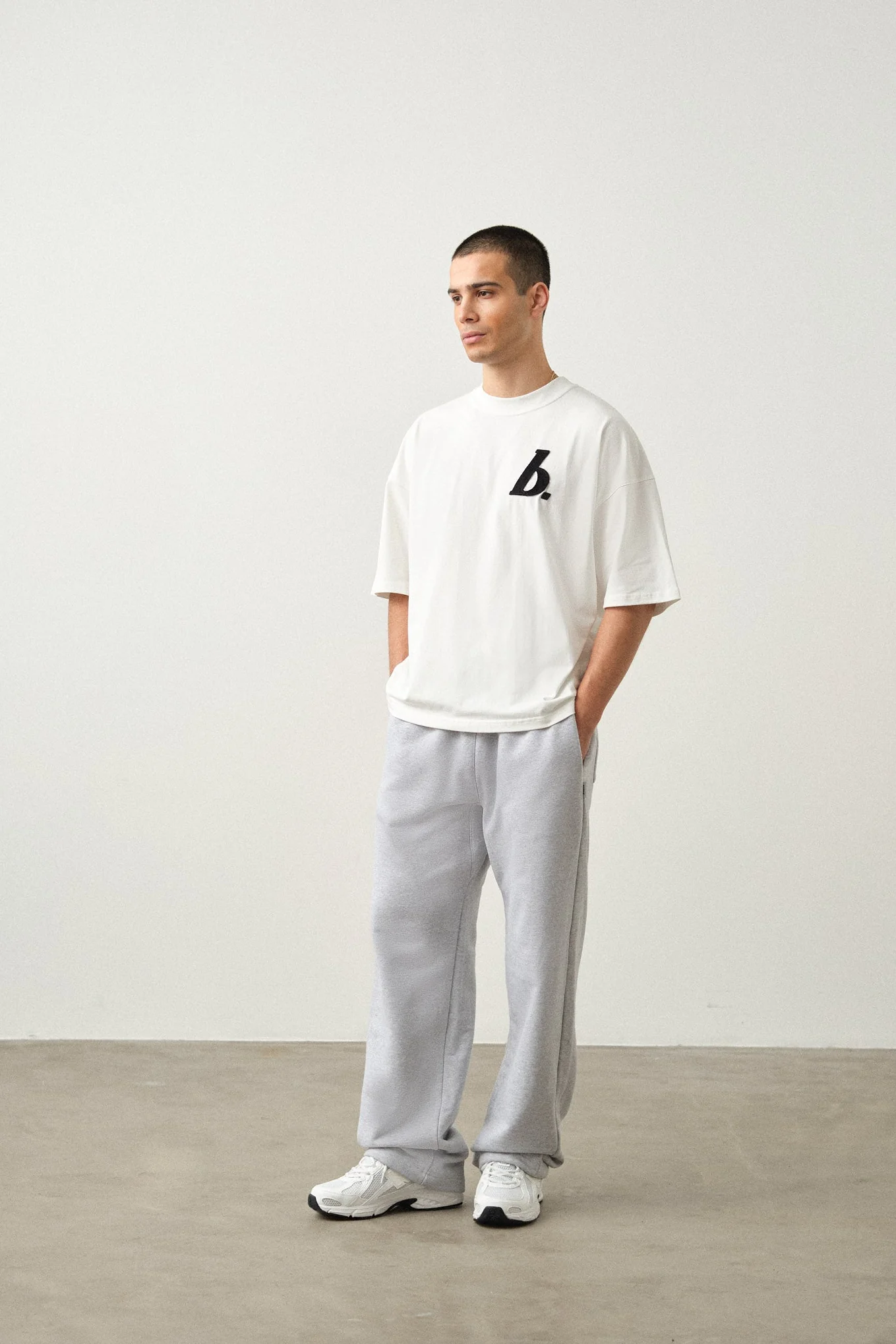 STAMP BOXY TEE 3 PACK - BLACK/GREY MARL/WHITE - Image 7