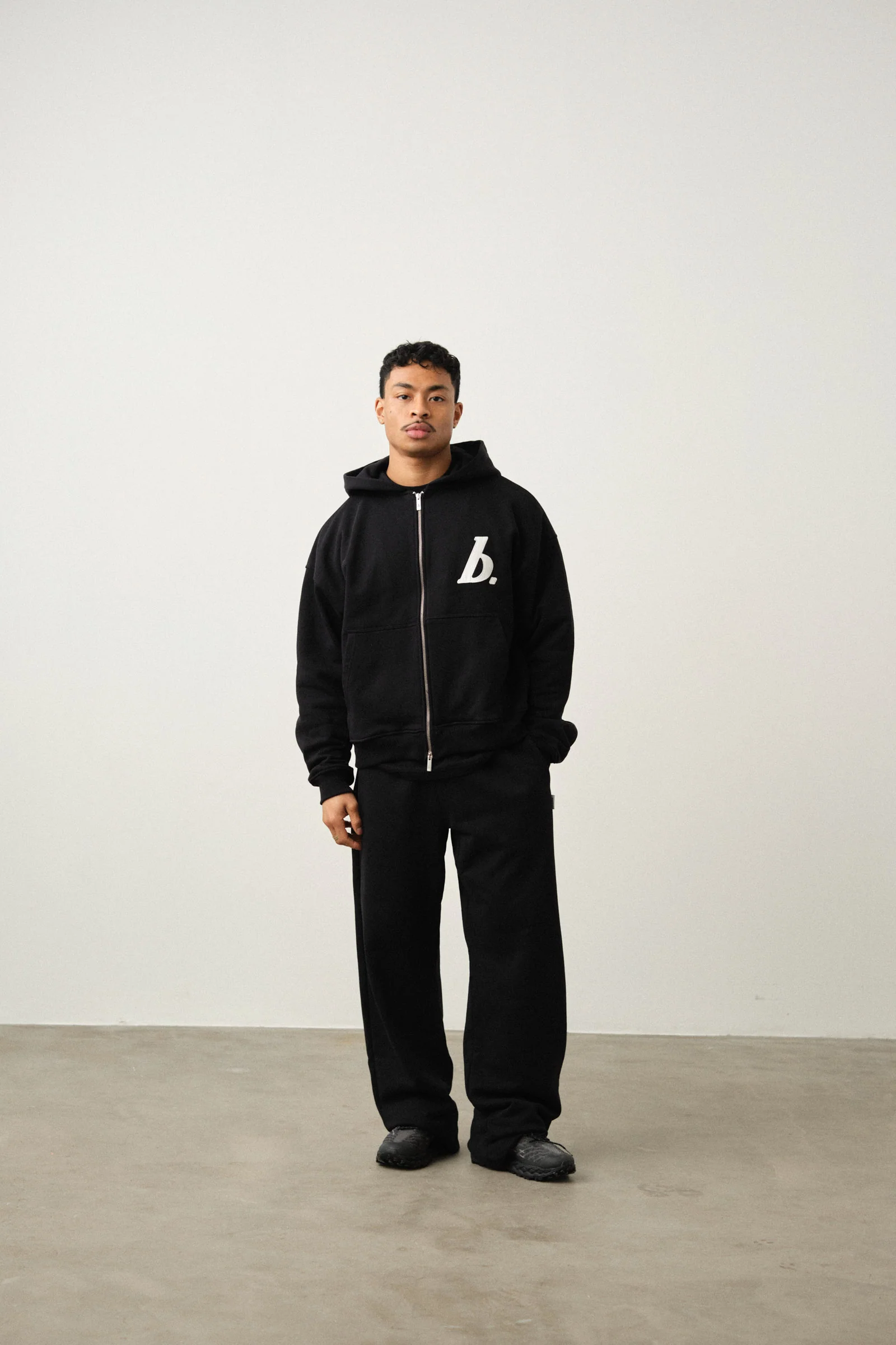 STAMP ZIP-UP HOODIE TWIN PACK - BLACK/GREY MARL - Image 7