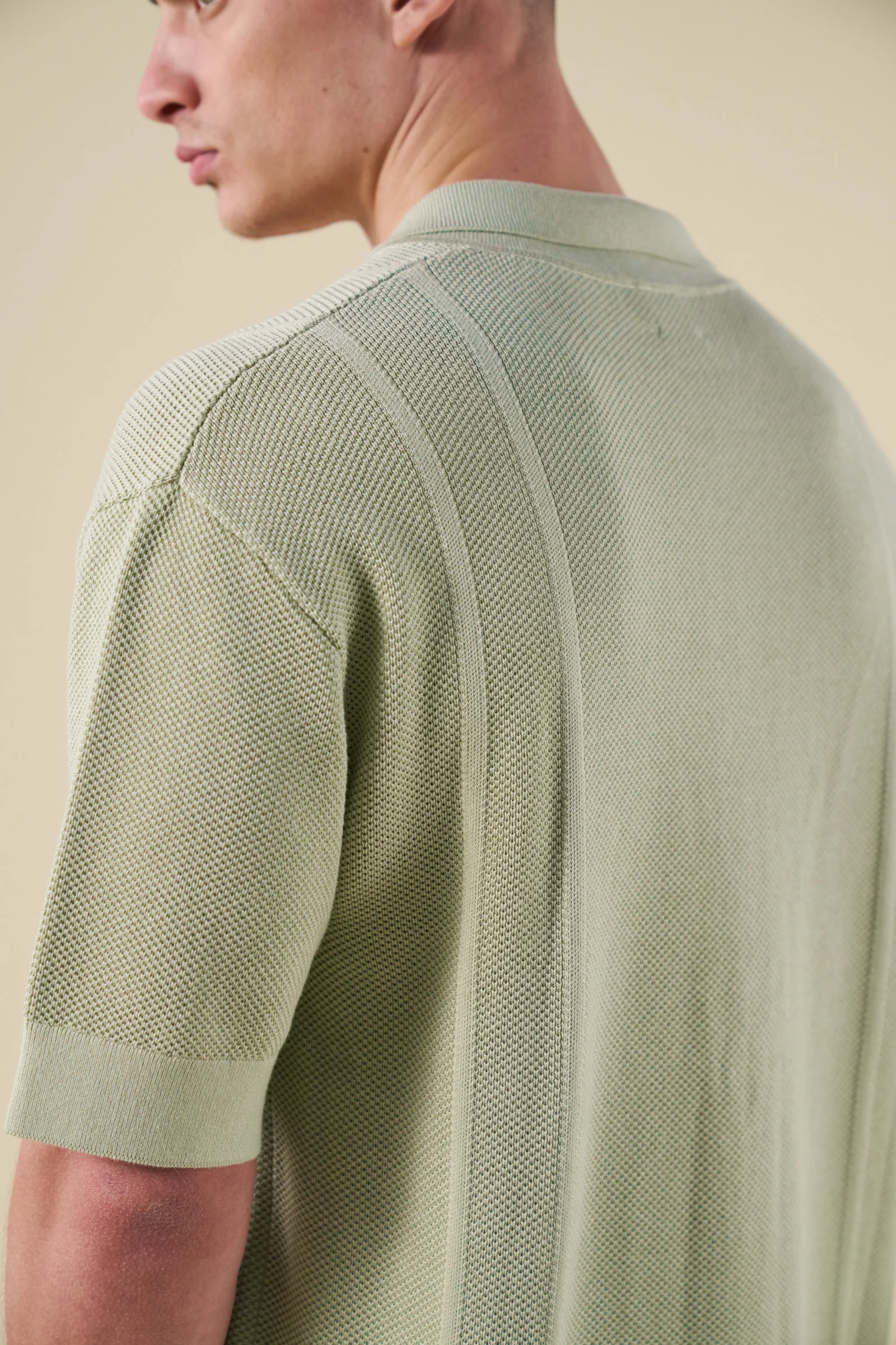 STANLEY WAFFLE KNIT POLO - PISTACHIO - Image 6