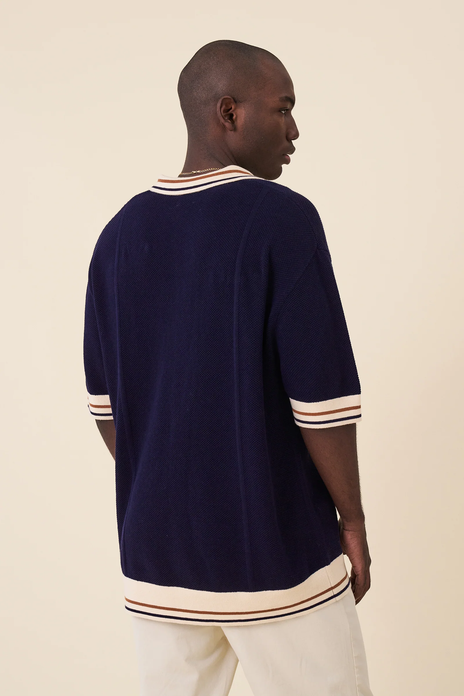 STEVIE WAFFLE TEXTURED KNIT POLO - Image 4