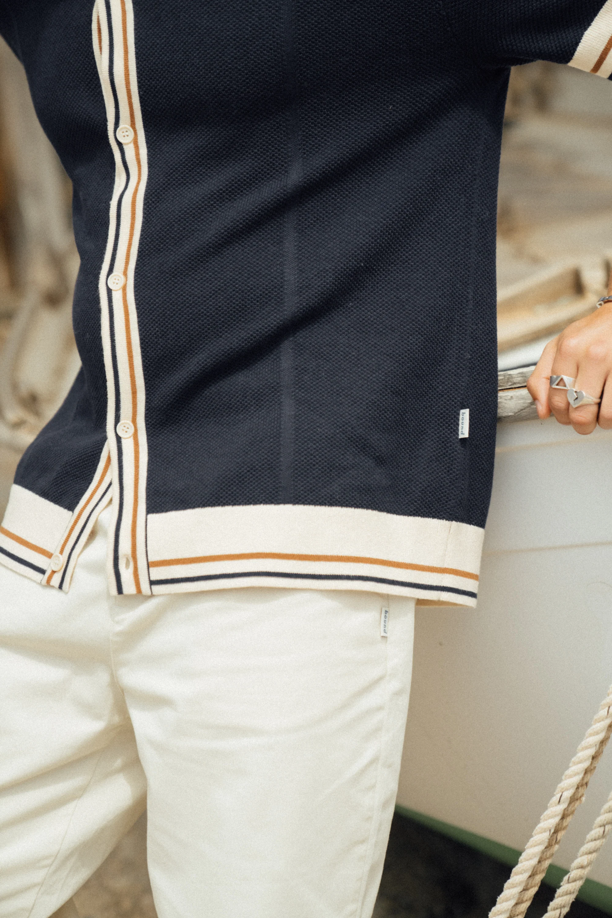 STEVIE WAFFLE TEXTURED KNIT POLO - Image 6
