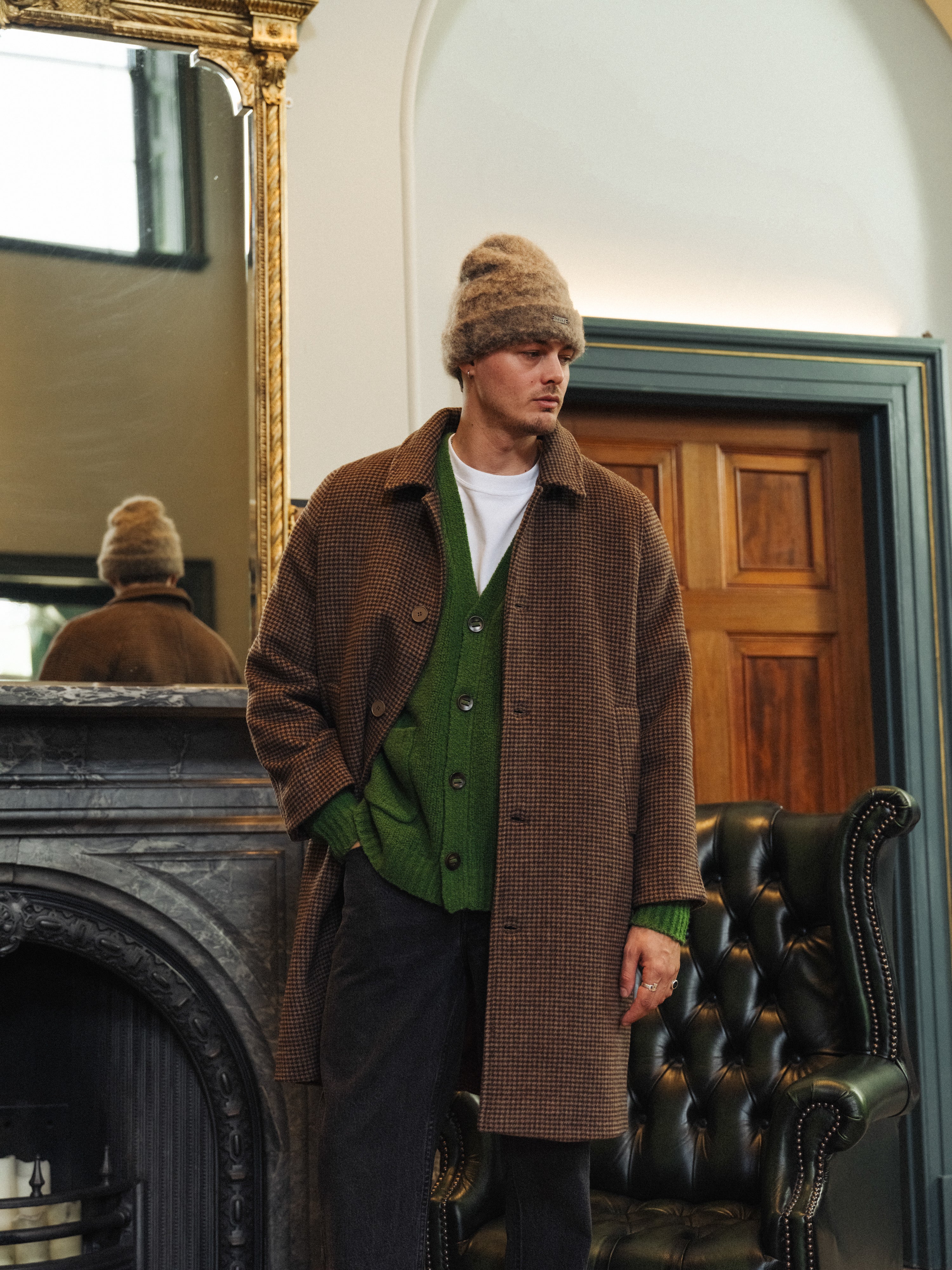 STEWART DOGTOOTH WOOL OVERCOAT - Image 10