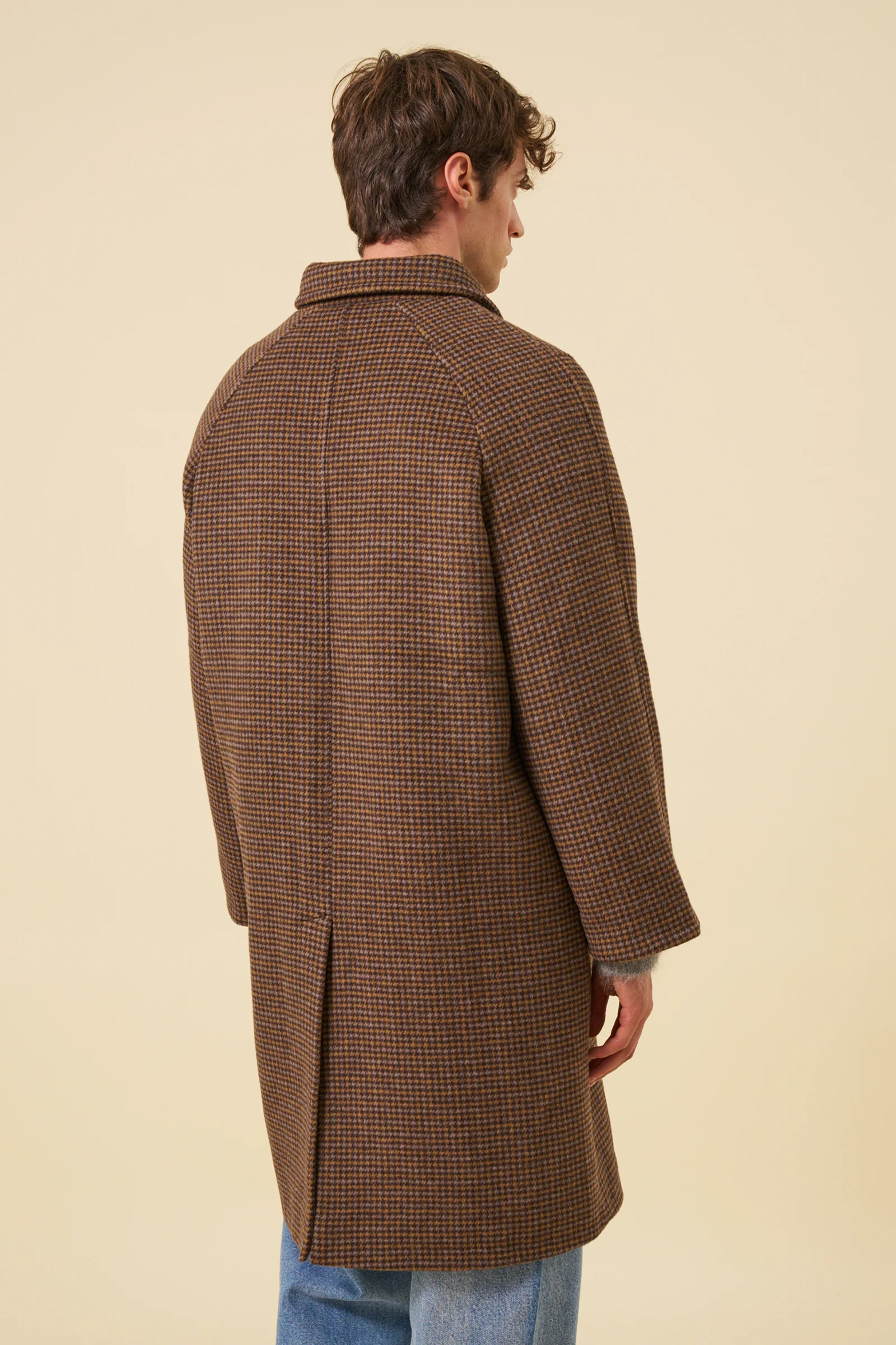 STEWART DOGTOOTH WOOL OVERCOAT - Image 5