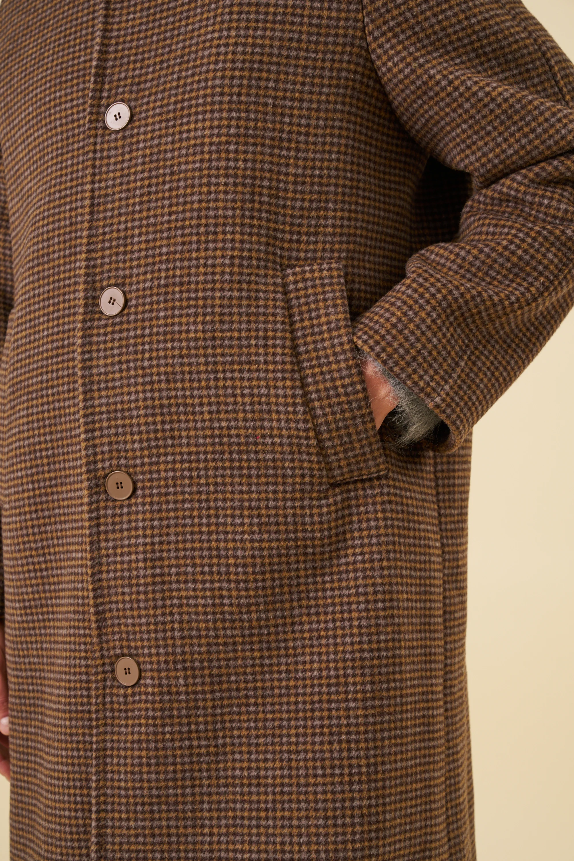 STEWART DOGTOOTH WOOL OVERCOAT - Image 6