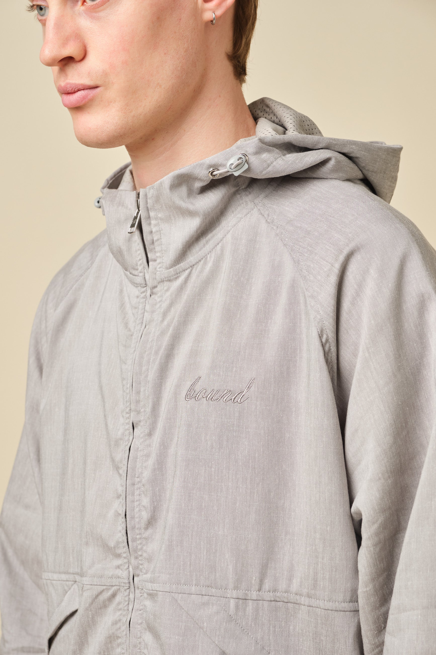 STORM GREY LINEN WINDBREAKER - Image 5