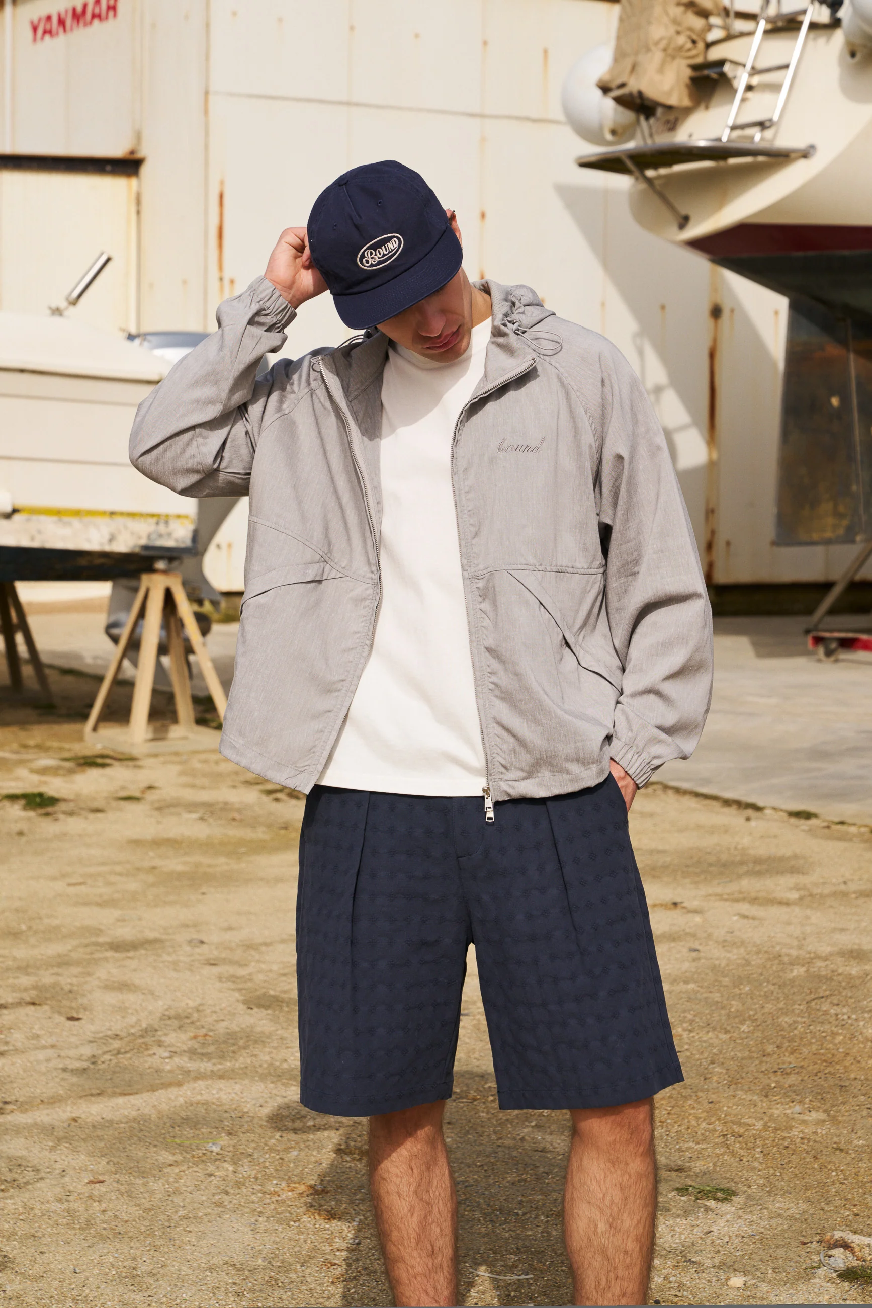 STORM GREY LINEN WINDBREAKER - Image 7