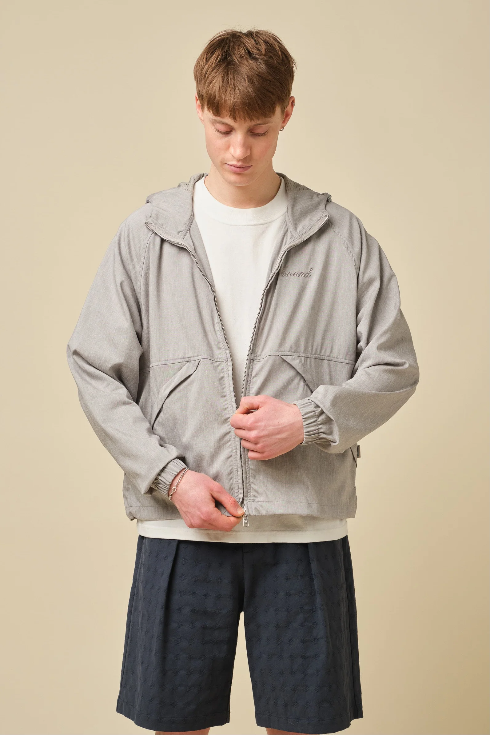 STORM GREY LINEN WINDBREAKER - Image 8