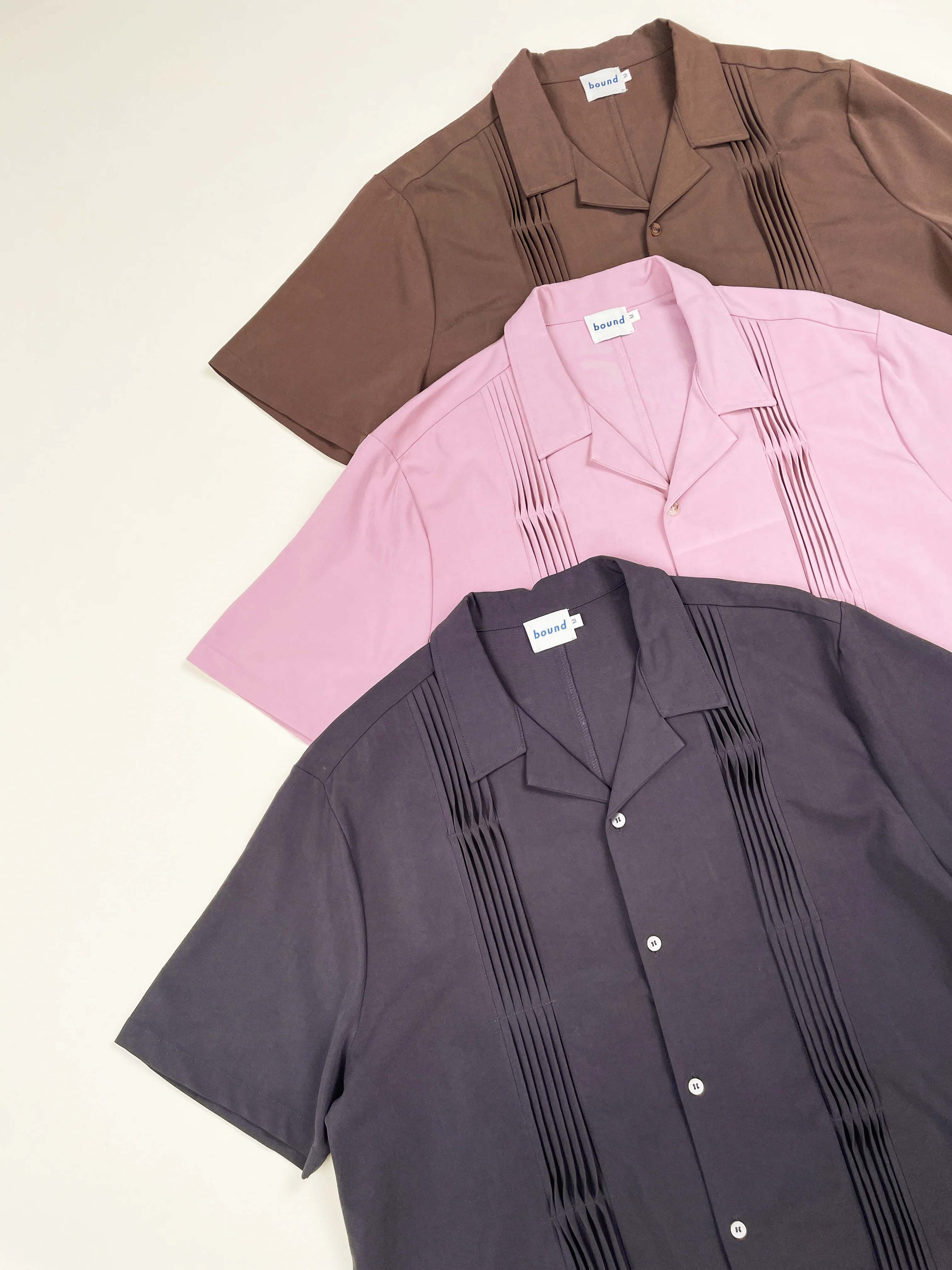 STRIKER PLEATED BOWLING SHIRT - WALNUT TENCEL - Image 9