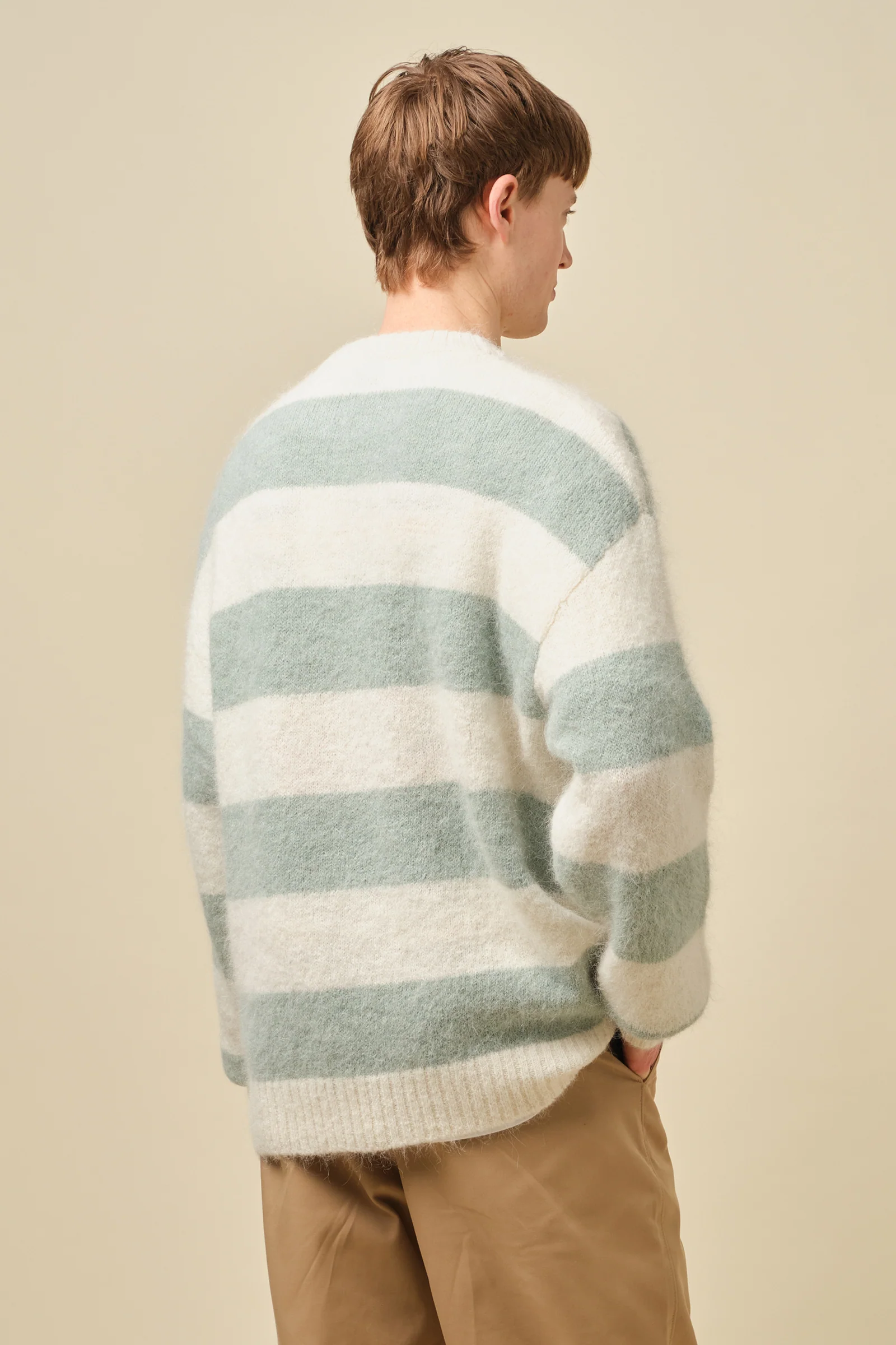 STRIPE ALPACA FLUFFY KNIT - MENTHE - Image 5