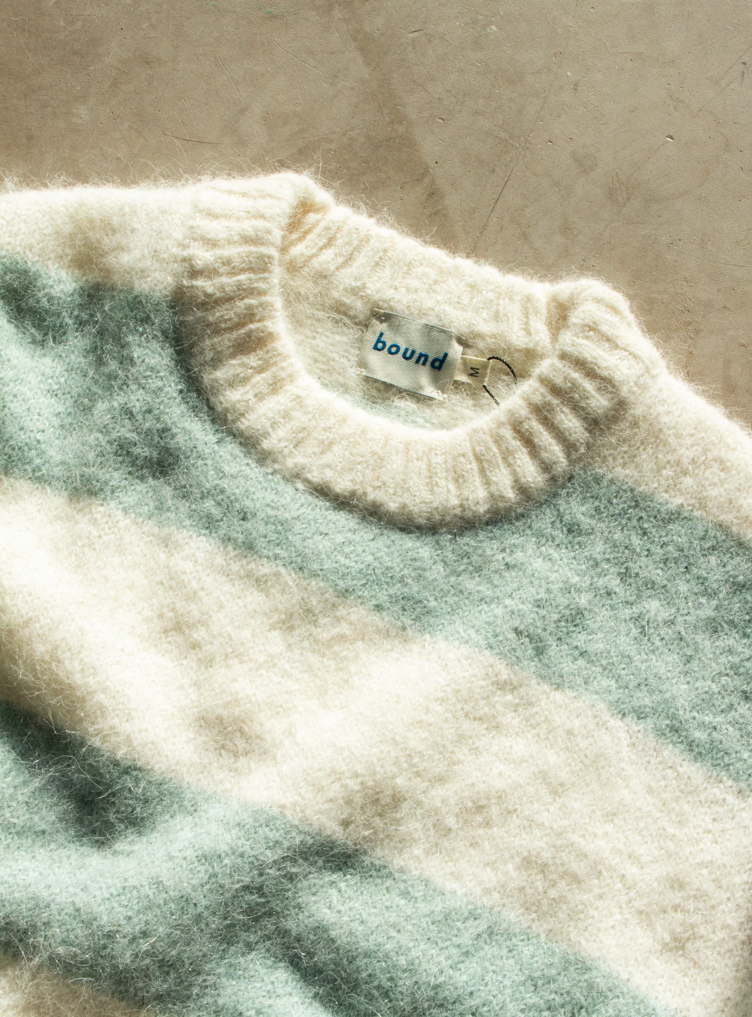 STRIPE ALPACA FLUFFY KNIT - MENTHE - Image 7
