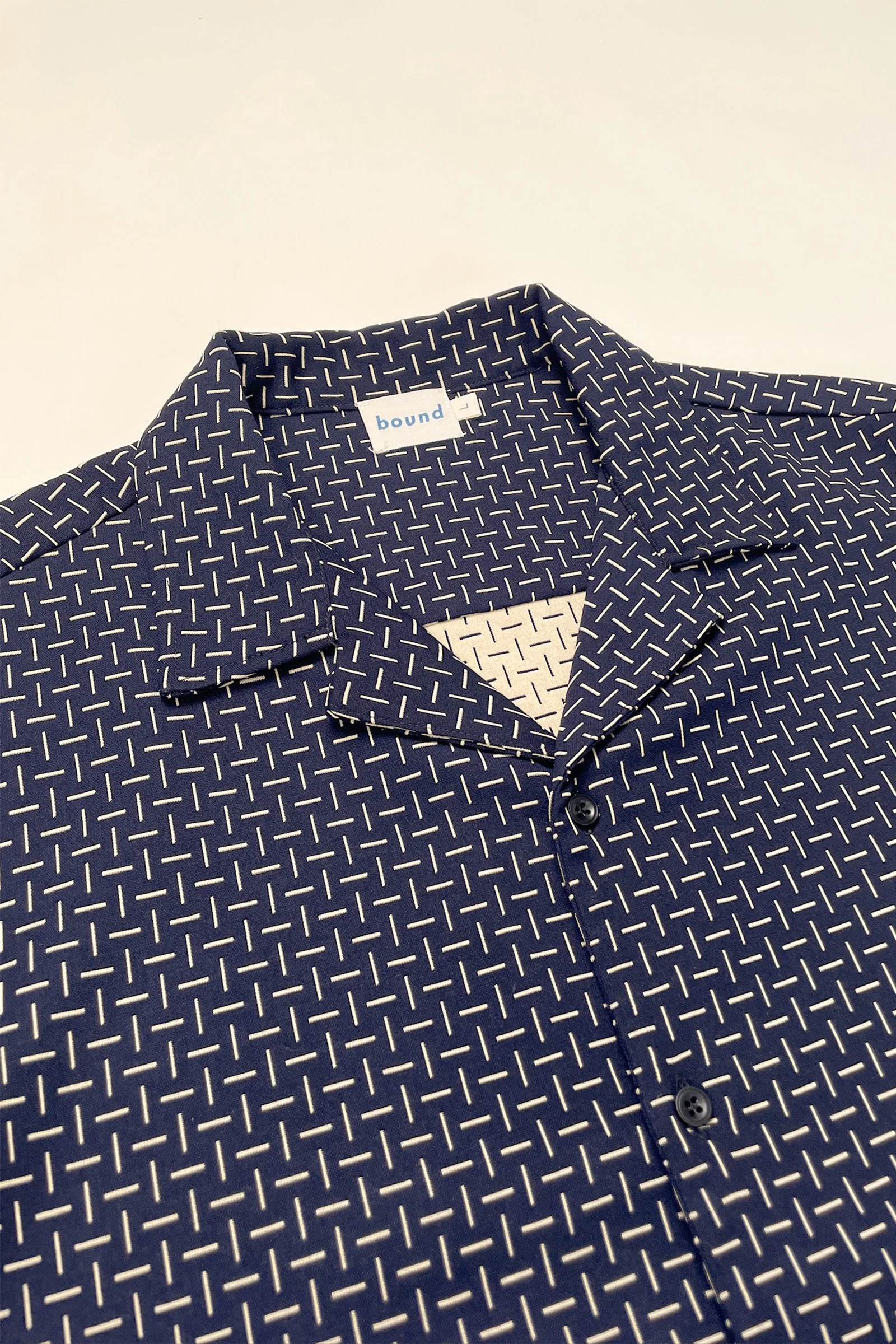 STRIPE CUBAN SS SHIRT - NAVY - Image 12