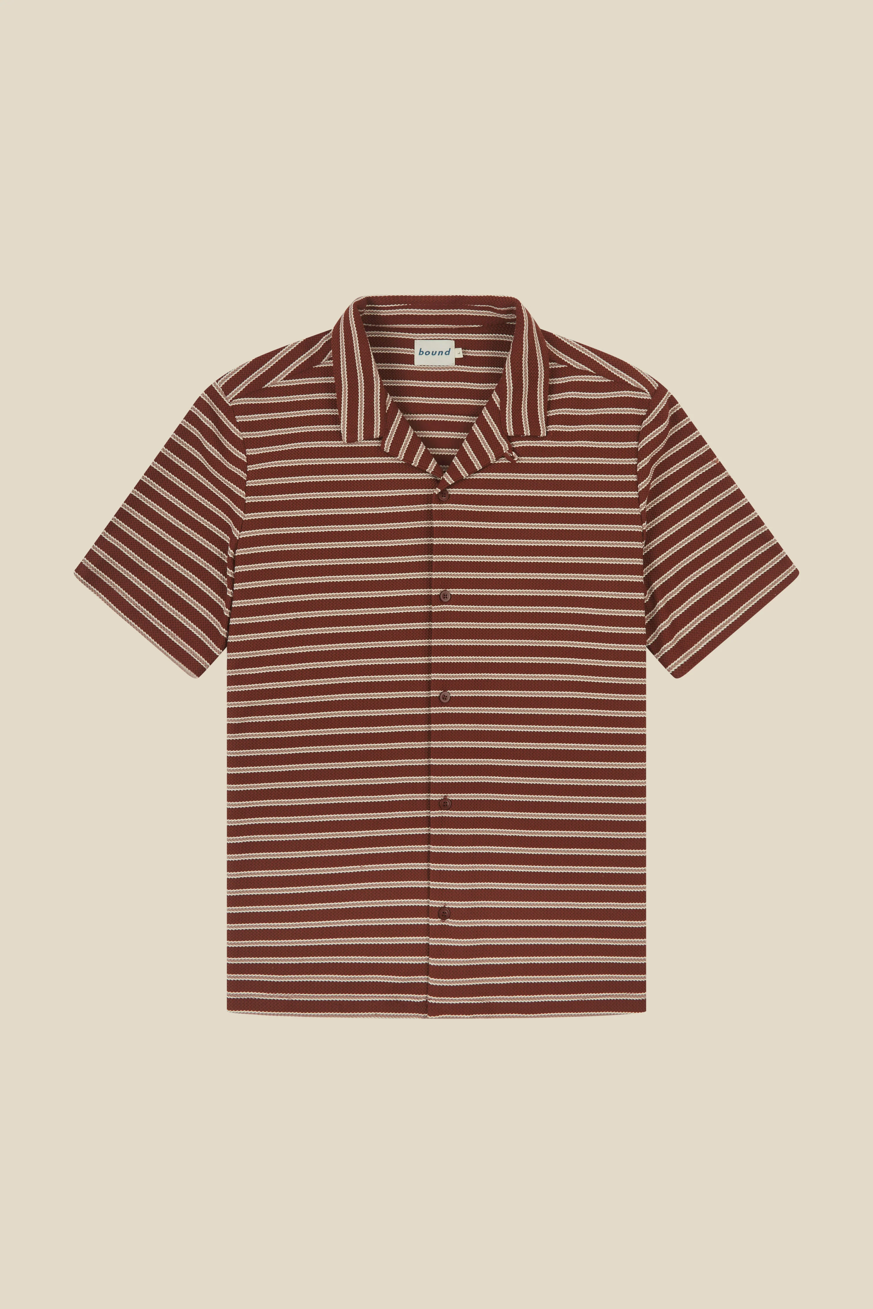 STRIPE JACQUARD RUST SHIRT - Image 8