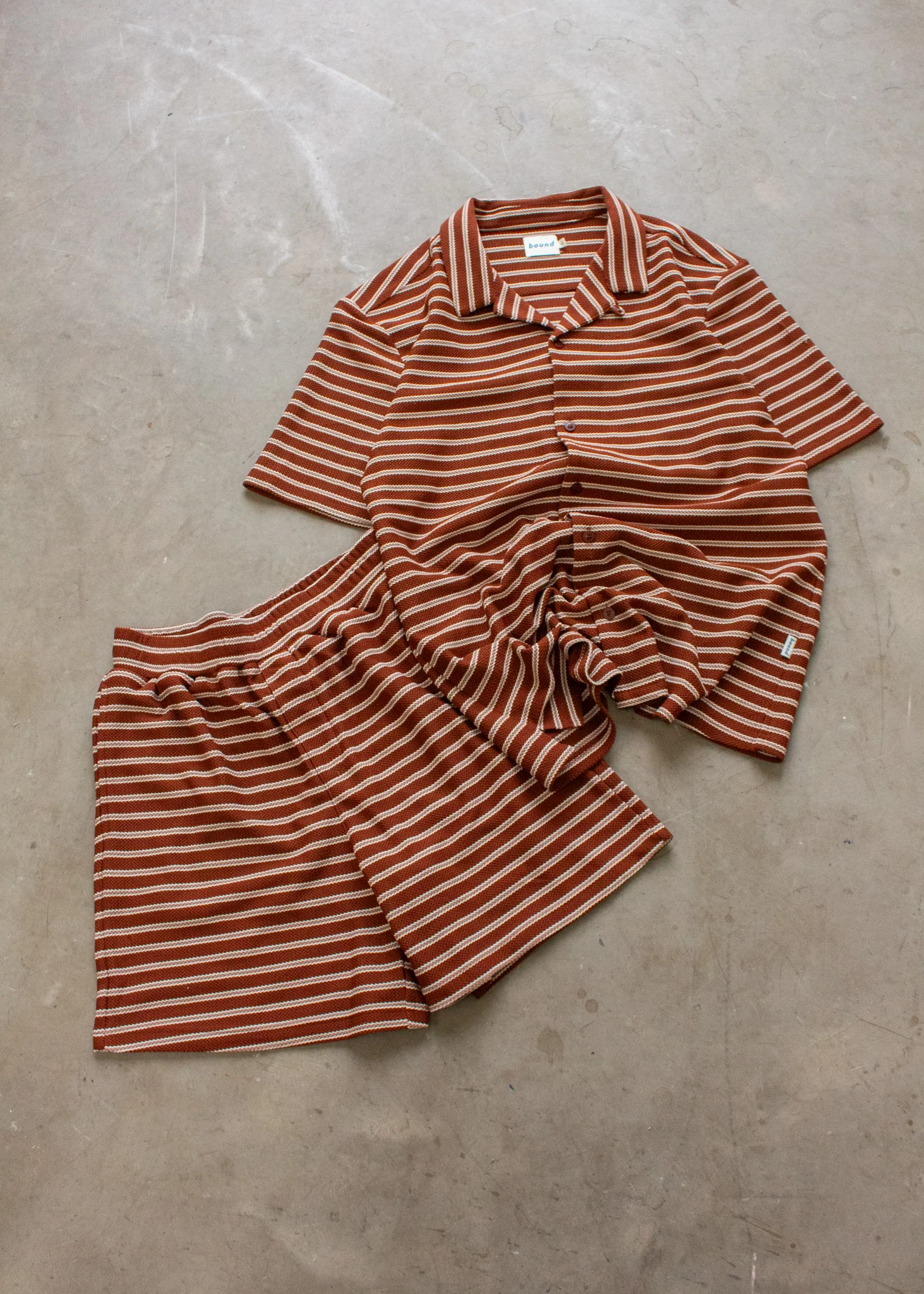 STRIPE JACQUARD RUST SHIRT - Image 6